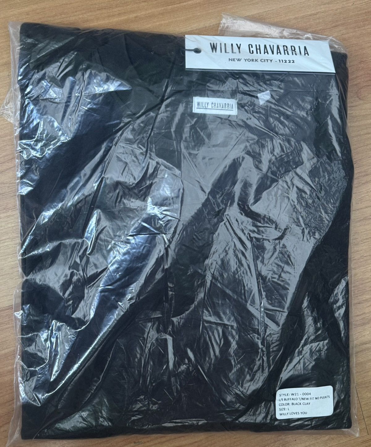 Willy Chavarria WILLY CHAVARRIA BUFFALO LS BLACK CLAY TEE Size US L / EU 52-54 / 3 - 9 Thumbnail