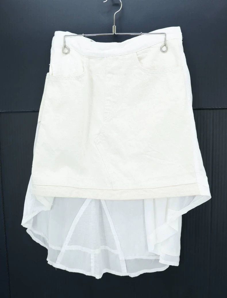 Comme des Garcons Comme des Garcons size S White deformed short skirt denim Size 25" / US 0 / IT 36 - 1 Thumbnail