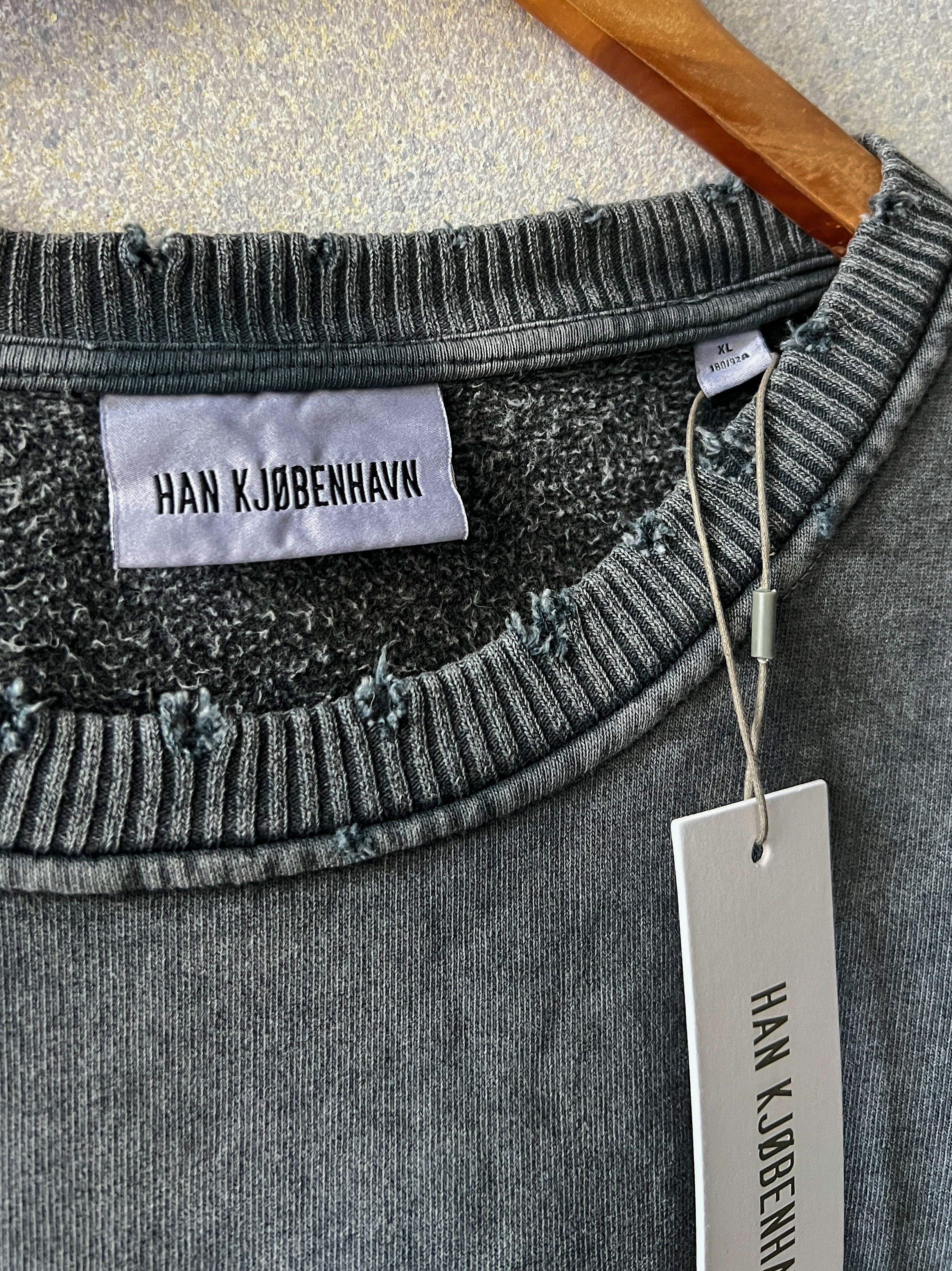 Han Kjobenhavn Han Kjobenhavn Gray Distressed Washed Sweatshirt Size US XL / EU 56 / 4 - 5 Thumbnail