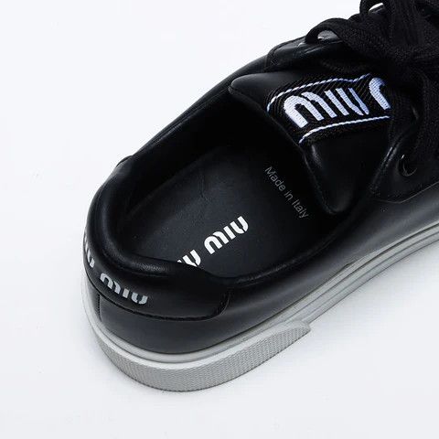 Miu Miu o1B3y1r0526 Low-Top Sneakers in Black Size US 6.5 / IT 36.5 - 7 Thumbnail