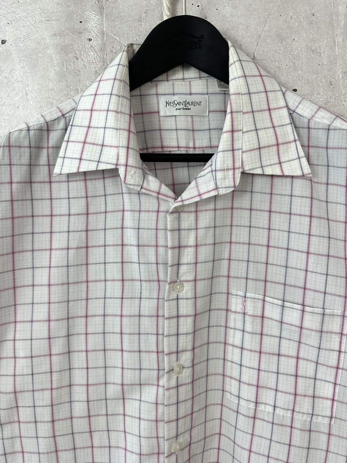 Yves Saint Laurent YSL Vintage YvesSaintLaurent Check Short Sleeve Shirt Size US L / EU 52-54 / 3 - 5 Thumbnail