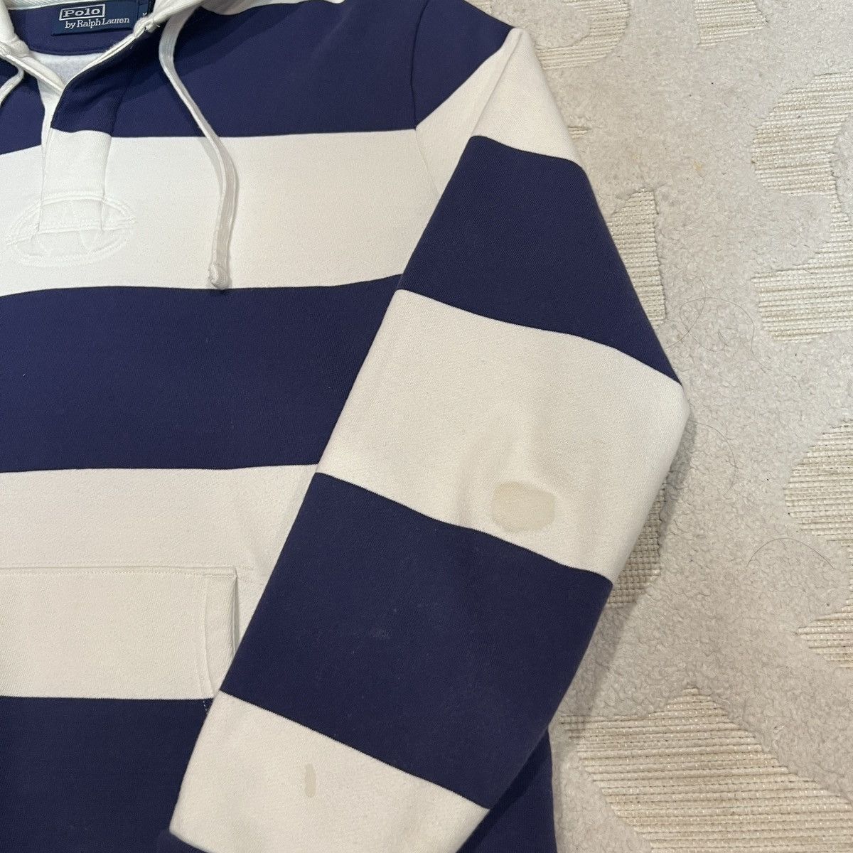 Polo Ralph Lauren Polo Ralph Lauren Rugby Striped Hoodie Sweatshirt Size US M / EU 48-50 / 2 - 8 Thumbnail