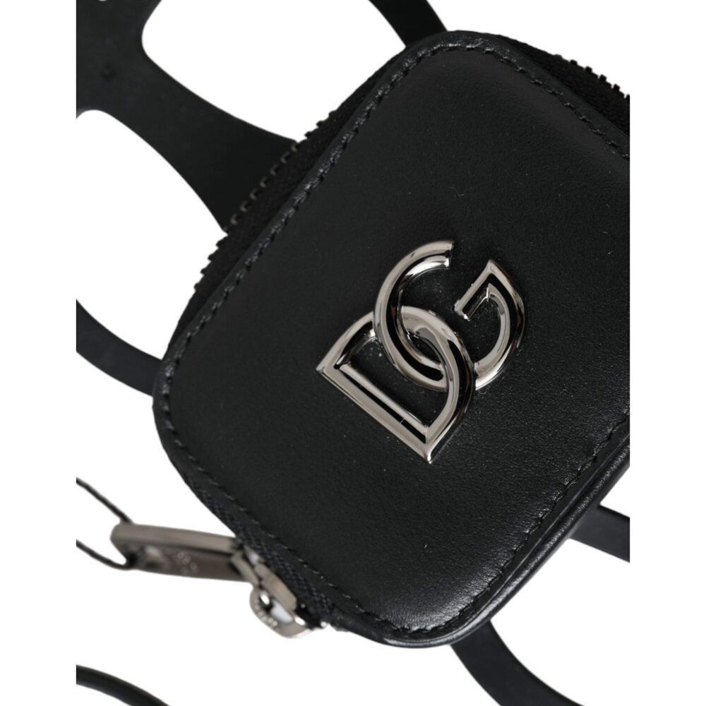 Dolce & Gabbana Dolce & Gabbana Black Calfskin Leather DG Logo Coin Purse La Size ONE SIZE - 3 Thumbnail