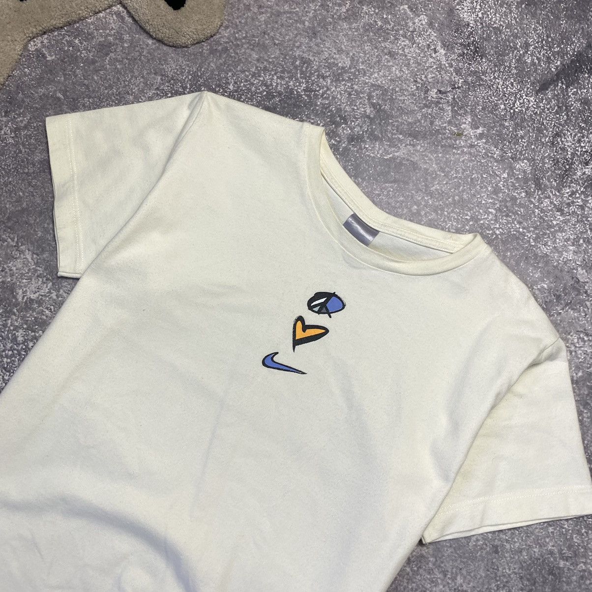 Vintage Vintage Nike Small Swoosh drill 90’s tee Size L / US 10 / IT 46 - 2 Thumbnail