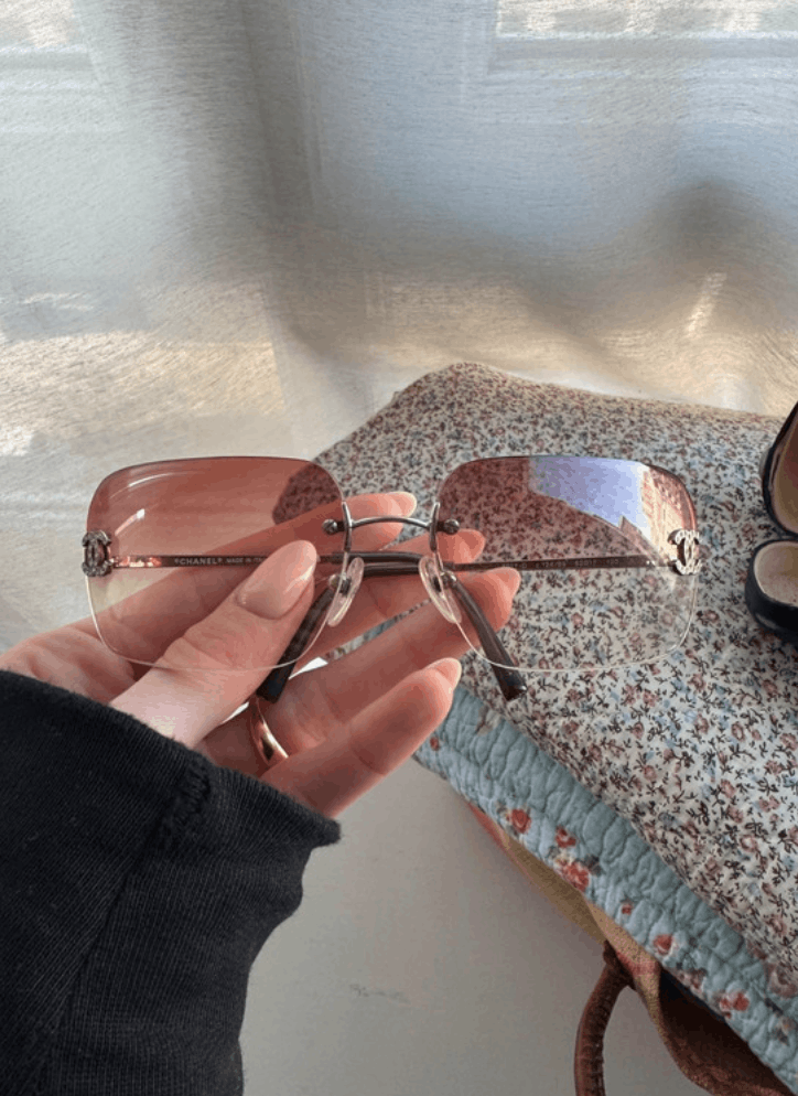 Chanel × Vintage CHANEL Sunglasses 4017-D Rimless Rhinestone Vintage Size ONE SIZE - 2 Thumbnail