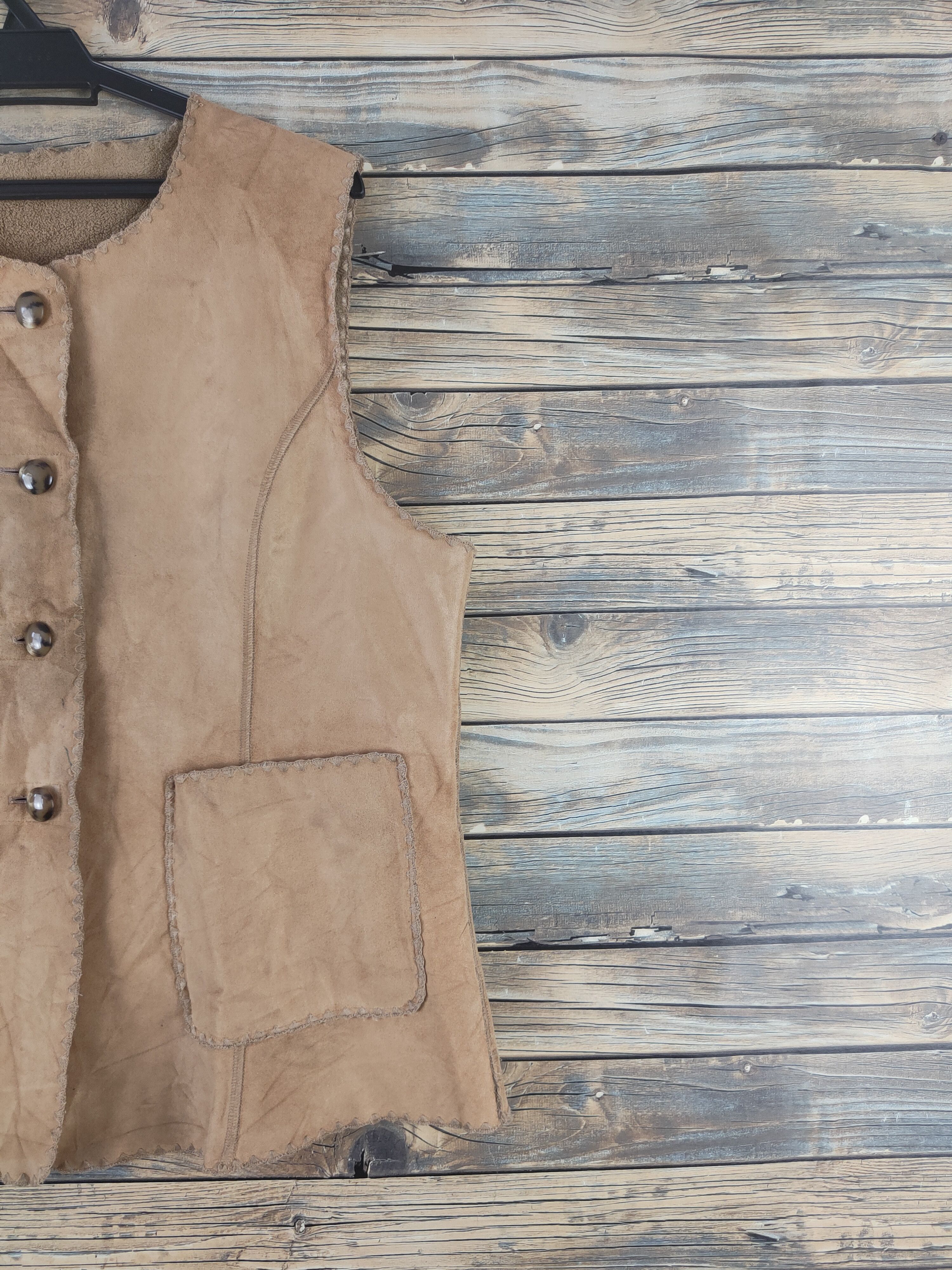 Japanese Brand DL Liliane Burty Light Brown Leather Vests #1931 Size L / US 10 / IT 46 - 5 Thumbnail