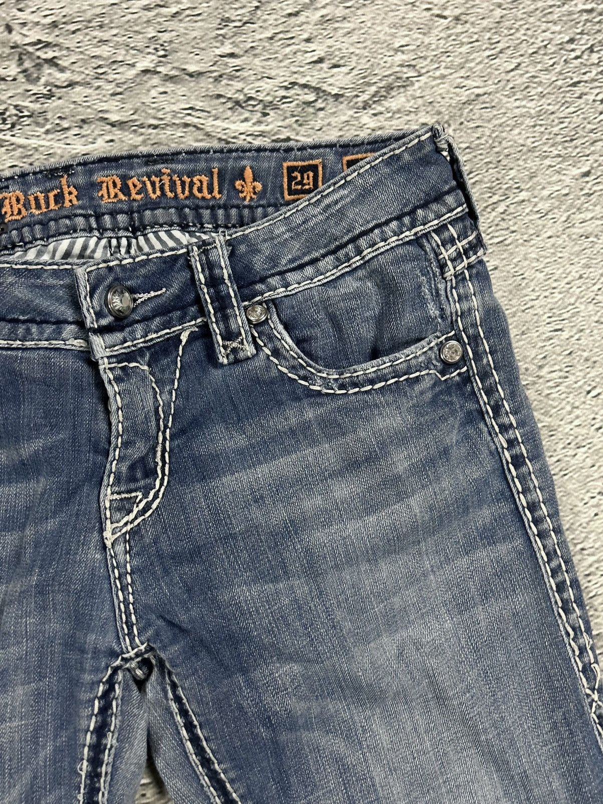 Rock Revival Rock Revival rhinestone glitter jeans Y2K flared denisa Size 29" - 9 Thumbnail