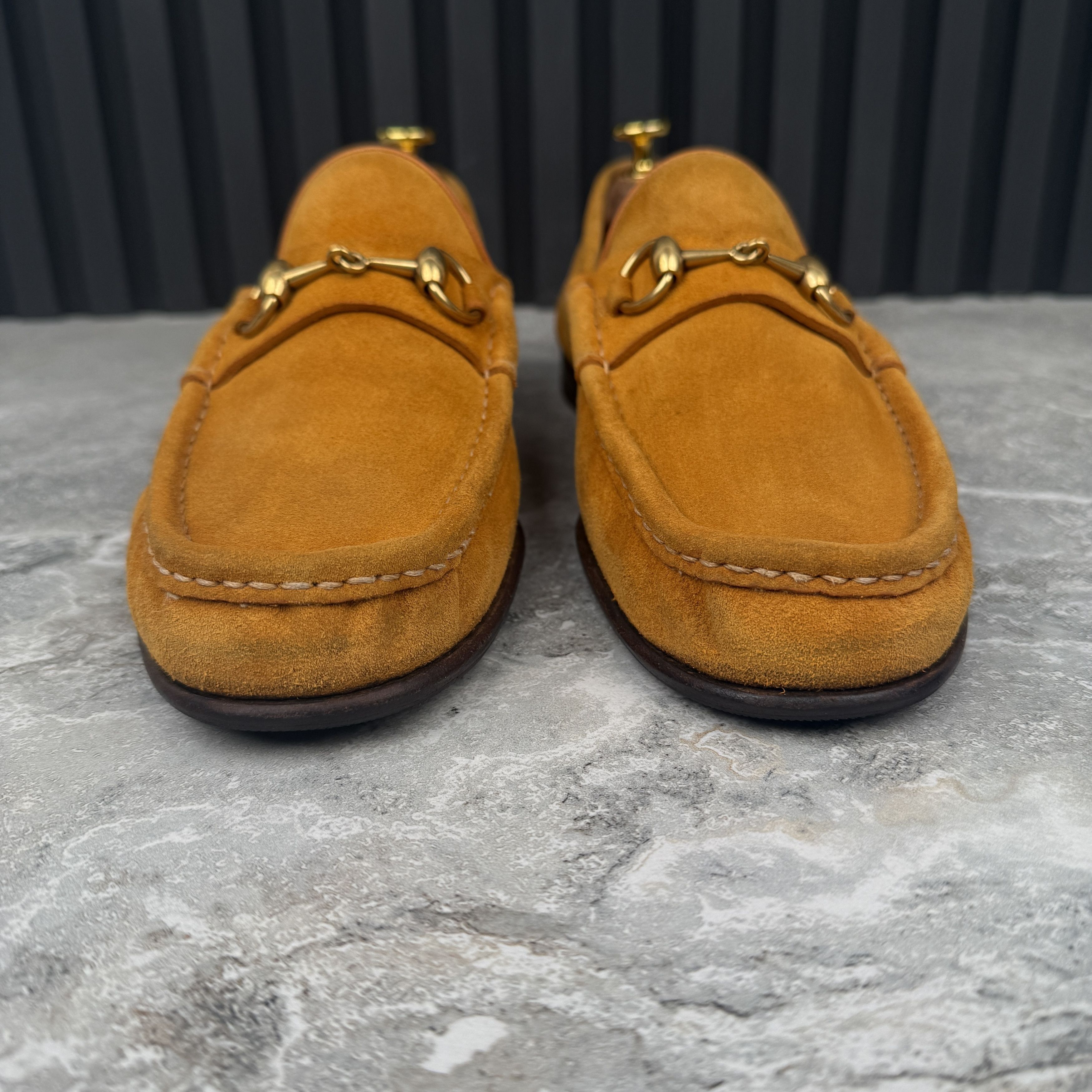 Gucci Gucci 1953 Horsebit Loafer Heels Mustard Suede Size US 9.5 / EU 42-43 - 7 Thumbnail