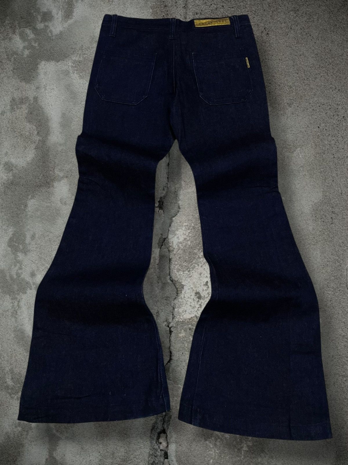 Tornado Mart Vintage Rare 1990s Japan Designer Egoist Big Flared Denim Size US 28 / EU 44 - 10 Thumbnail