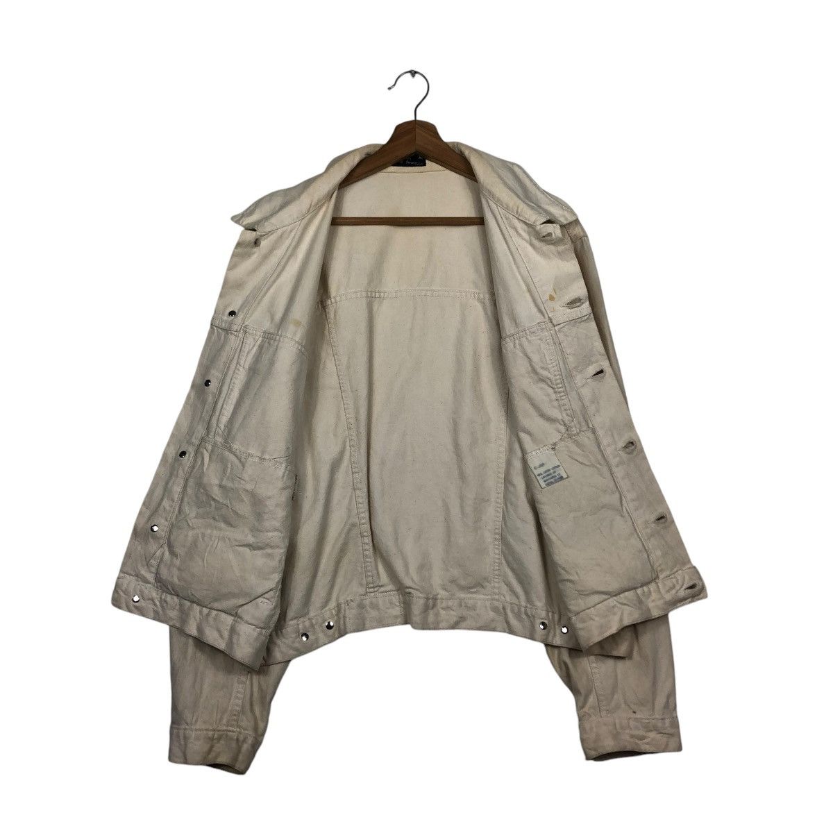 agnes b. 🔥VINTAGE CROPPED DENIM BIKER JACKET AGNES B. MADE IN FRANCE Size US M / EU 48-50 / 2 - 15 Thumbnail