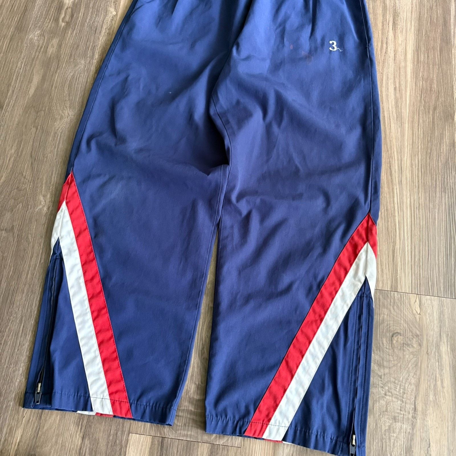 Vintage Vintage 1970s Striped Track Pants Men's Size S Blue Short Size US 32 / EU 48 - 6 Thumbnail