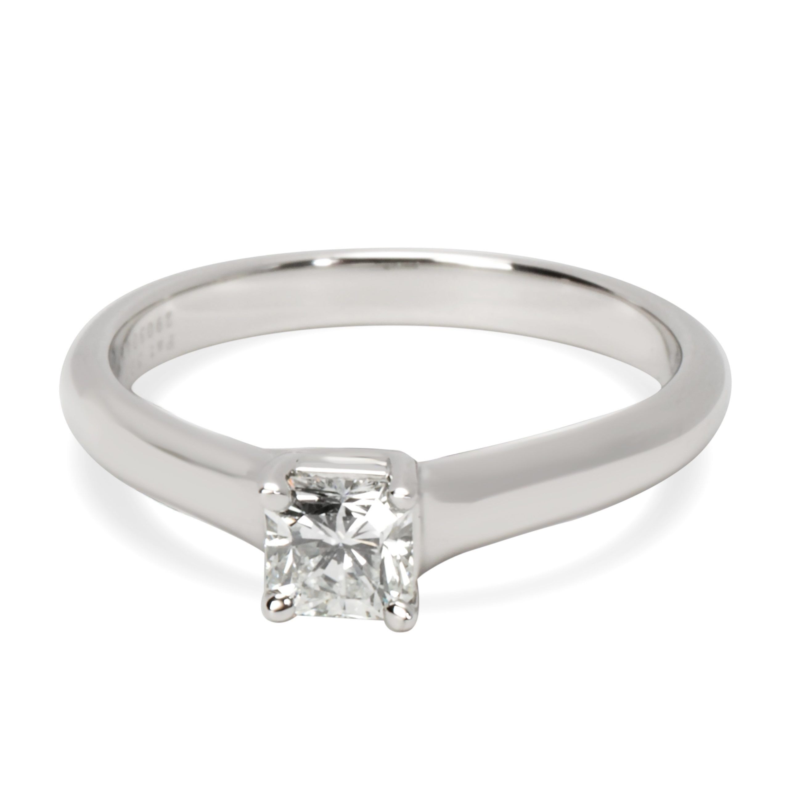 image of Tiffany Co Tiffany & Co. Lucida Diamond Engagement Ring In Platinum Gia H Vvs1 0.4 Ctw in Silver, W