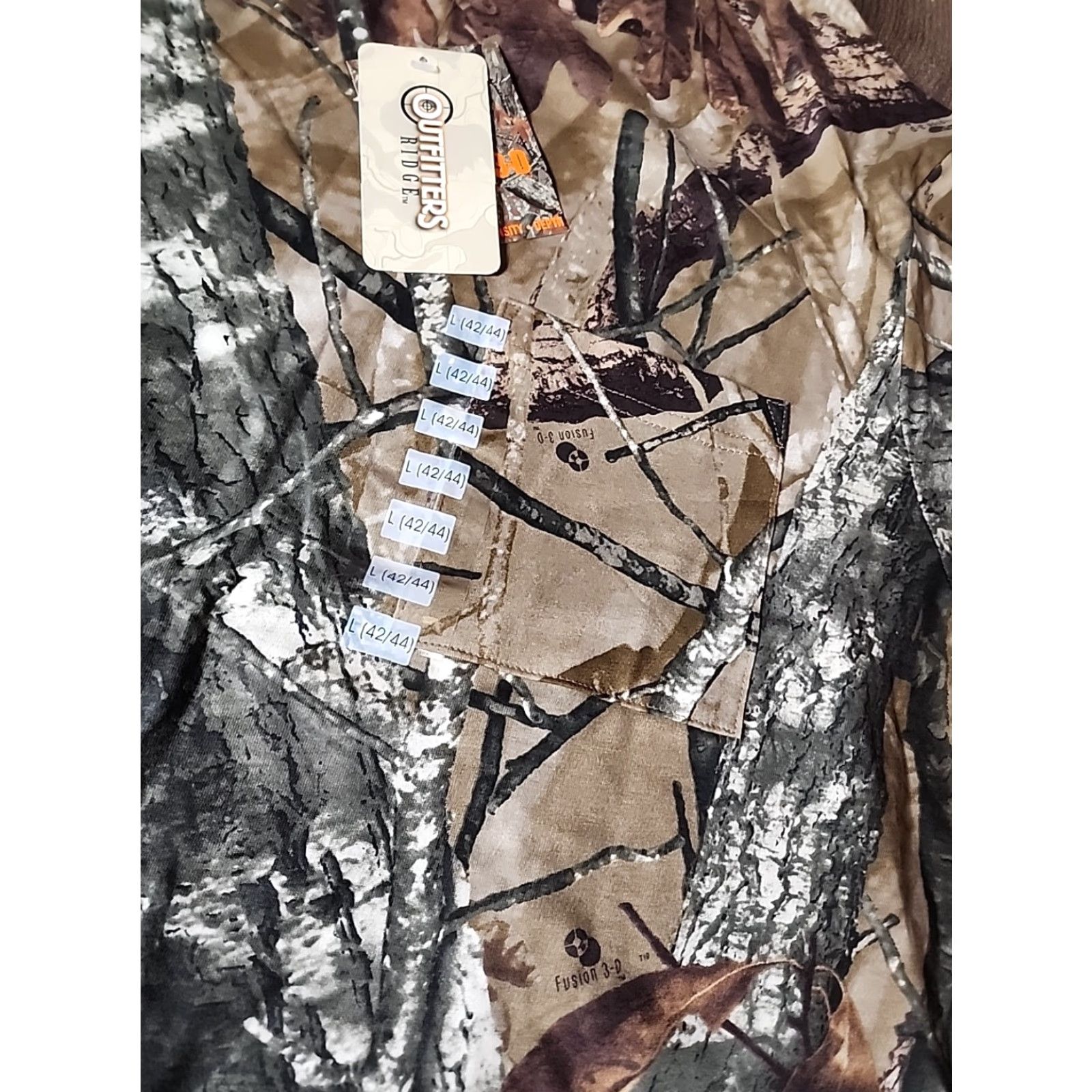 Vintage Outfitters Ridge Mens L T-Shirt Camouflage Pocket Crew Neck Green Outdoor Nature Grunge Utility Shirt Size US L / EU 52-54 / 3 - 3 Thumbnail