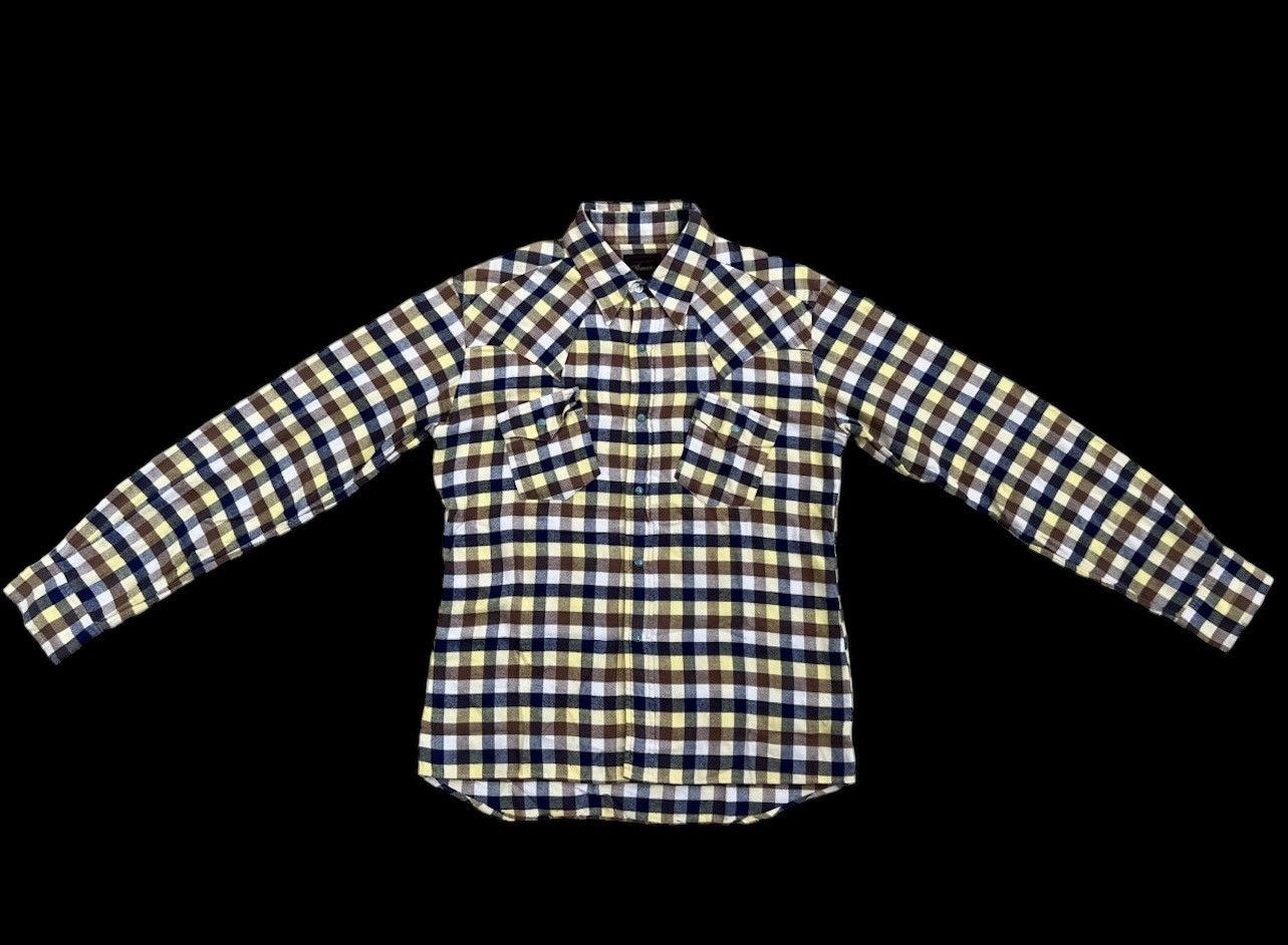 Vintage Acoustic Japan Checkered Western Flannel Shirt Size US M / EU 48-50 / 2 - 1 Thumbnail