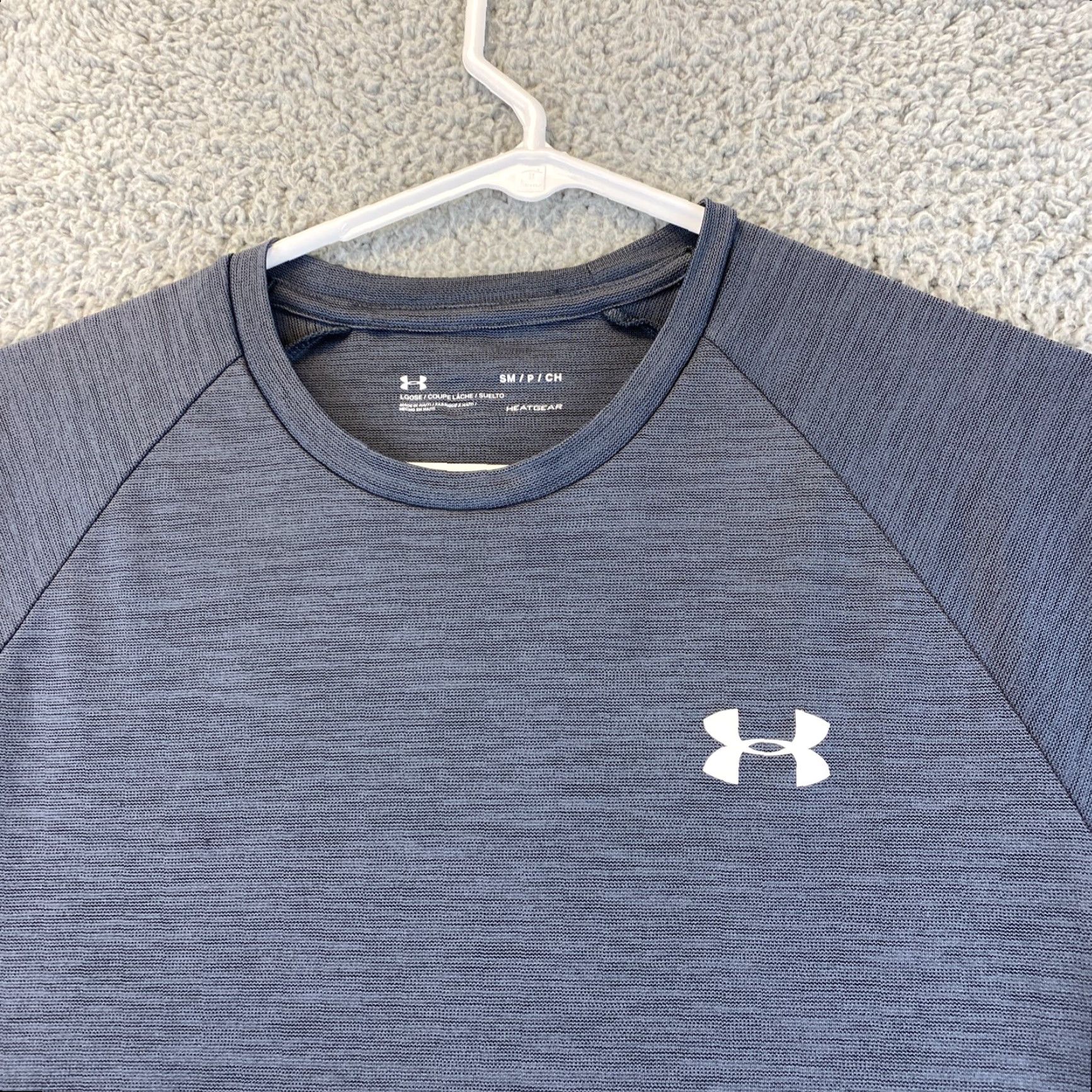 Under Armour Under Armour HeatGear Shirt Mens S Short Sleeve Gray 52-9 Running Pullover Casual Activewear Size US S / EU 44-46 / 1 - 2 Thumbnail