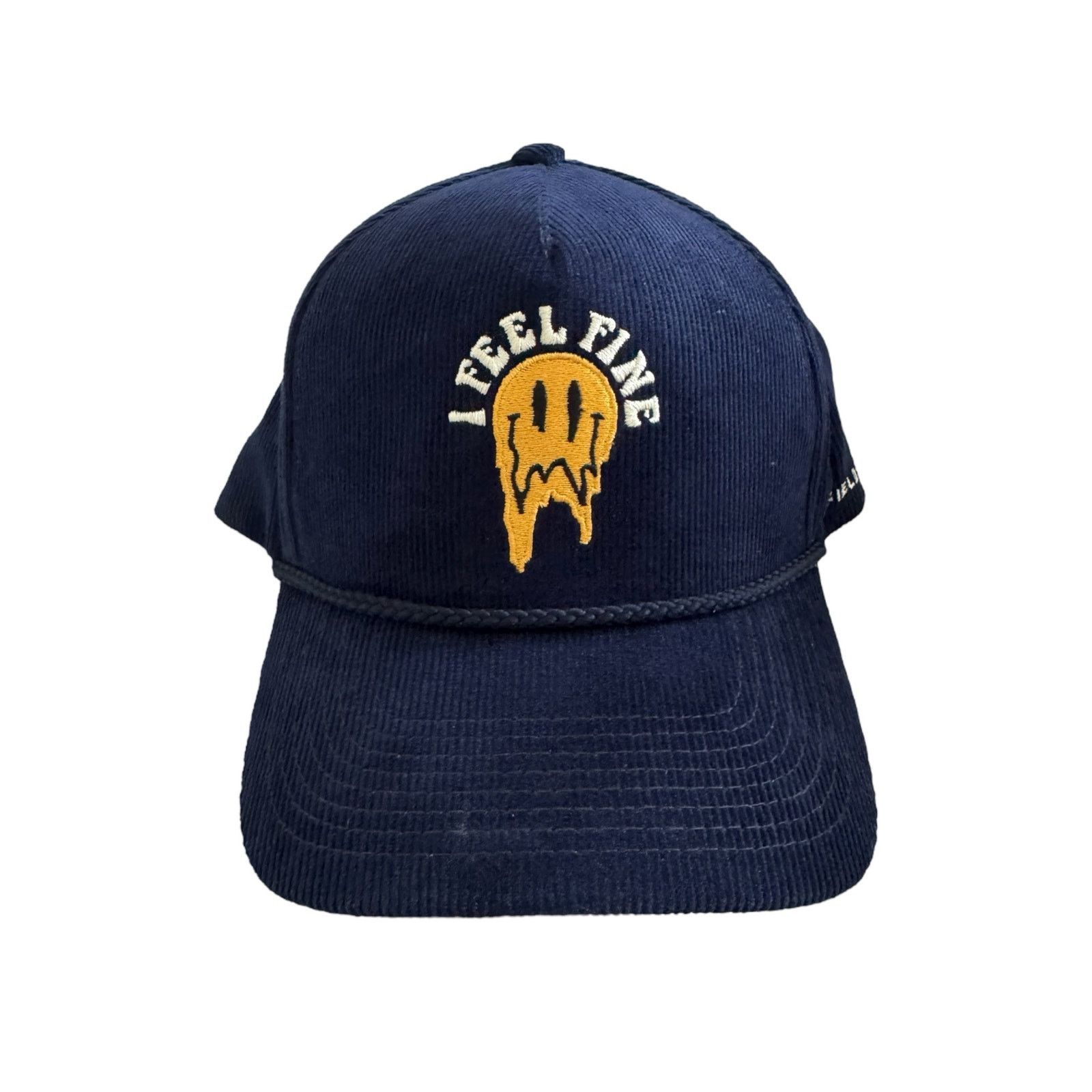 The Unbranded Brand Field Grade Navy Corduroy Trucker Hat Cap Smiley SnapBack Size ONE SIZE - 1 Thumbnail