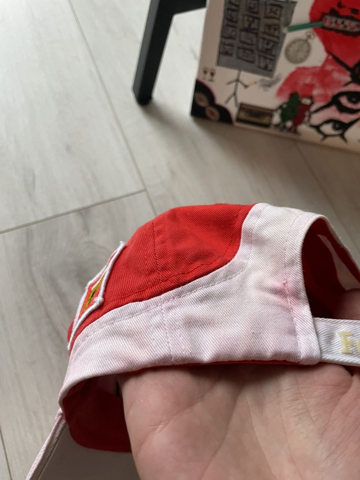 Ferrari Vintage 00’s Ferrari Racing Y2K Hat Cap F1 White/Pink RARE Size ONE SIZE - 5 Thumbnail