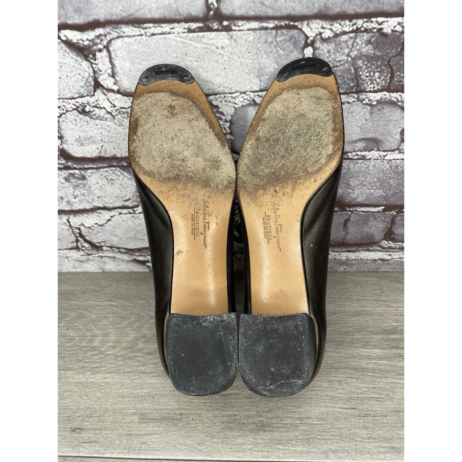 Salvatore Ferragamo Salvatore Ferragamo Brown Leather Horsebit Heeled Pump Shoes Size US 7 / IT 37 - 7 Thumbnail