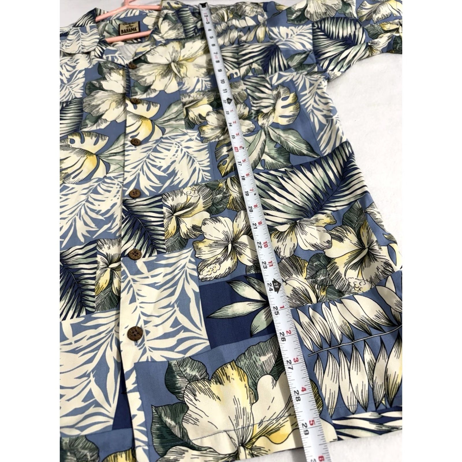 Tommy Bahama Tommy Bahama Hawaiian Shirt Mens L Silk Blue Floral Button-Up Camp Size US L / EU 52-54 / 3 - 2 Thumbnail
