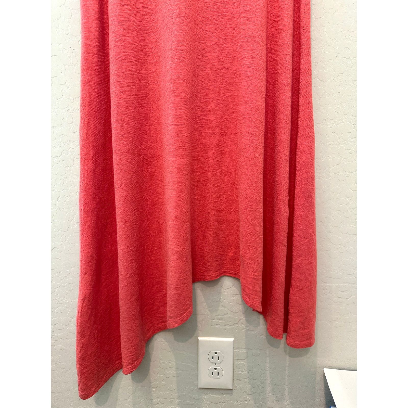 Eileen Fisher EILEEN FISHER Coral Hemp Organic Cotton Sharkbite Hem Dress Size L / US 10 / IT 46 - 3 Thumbnail