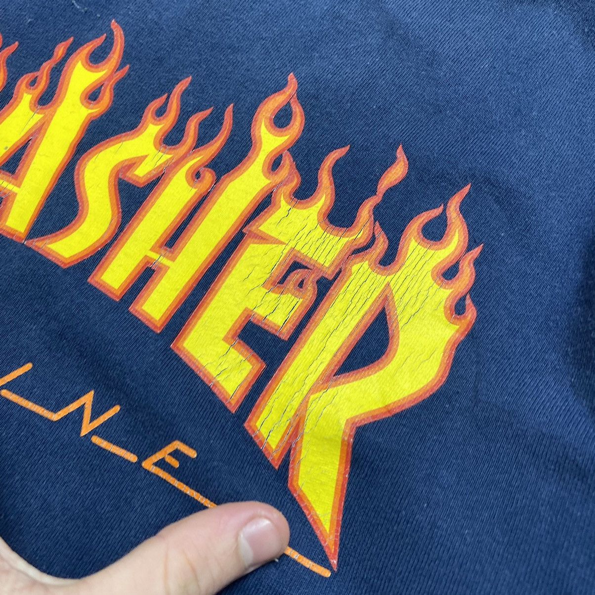 Thrasher Vintage Thrasher Magazine Basic Big logo sk8 tee Size US S / EU 44-46 / 1 - 4 Thumbnail