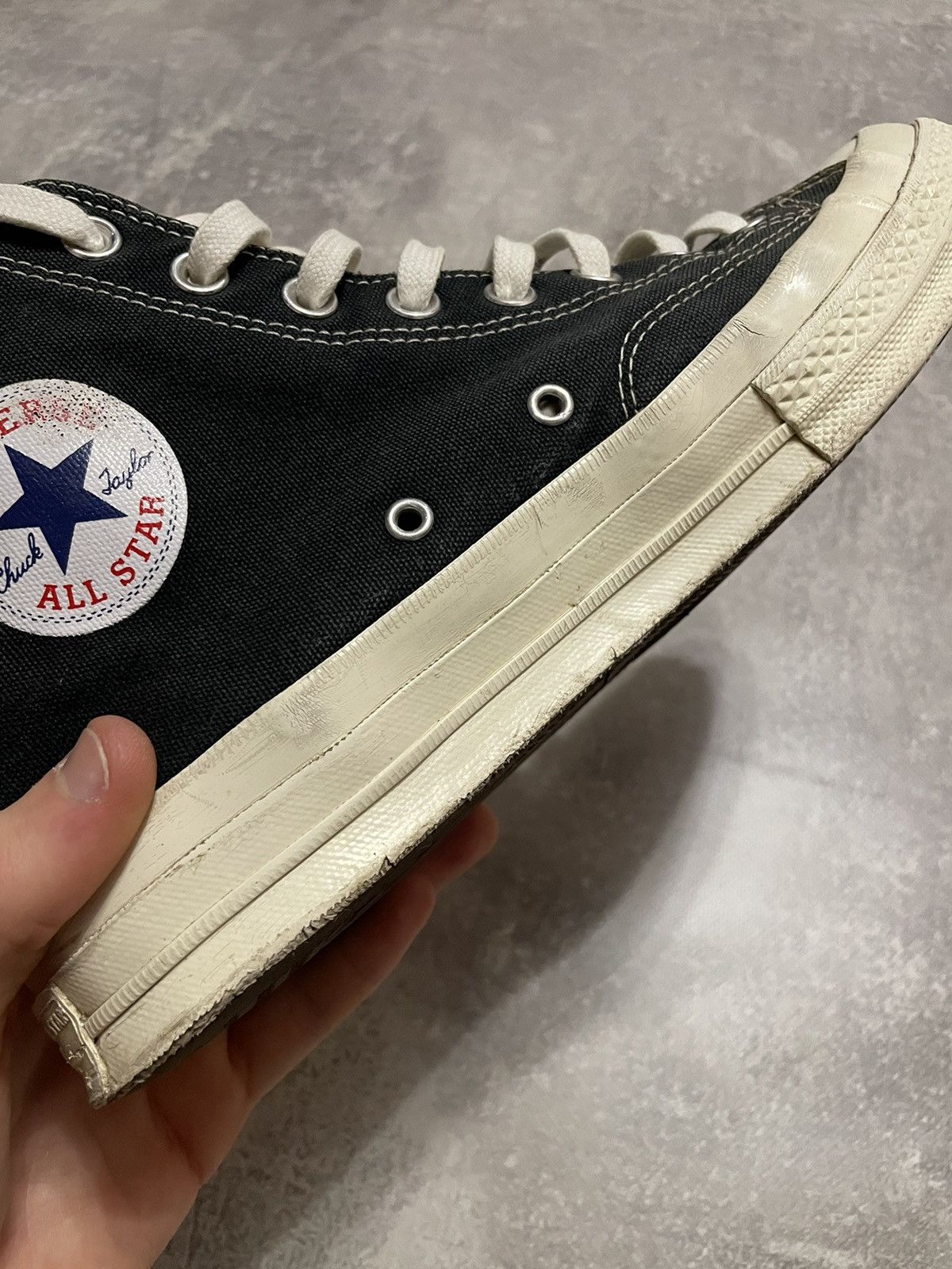 CDG by Comme des Garcons × Comme des Garcons × Converse Comme Des Garcons CDG PLAY x Converse Chuck Taylor High 42.5 Size US 9 / EU 42 - 18 Thumbnail