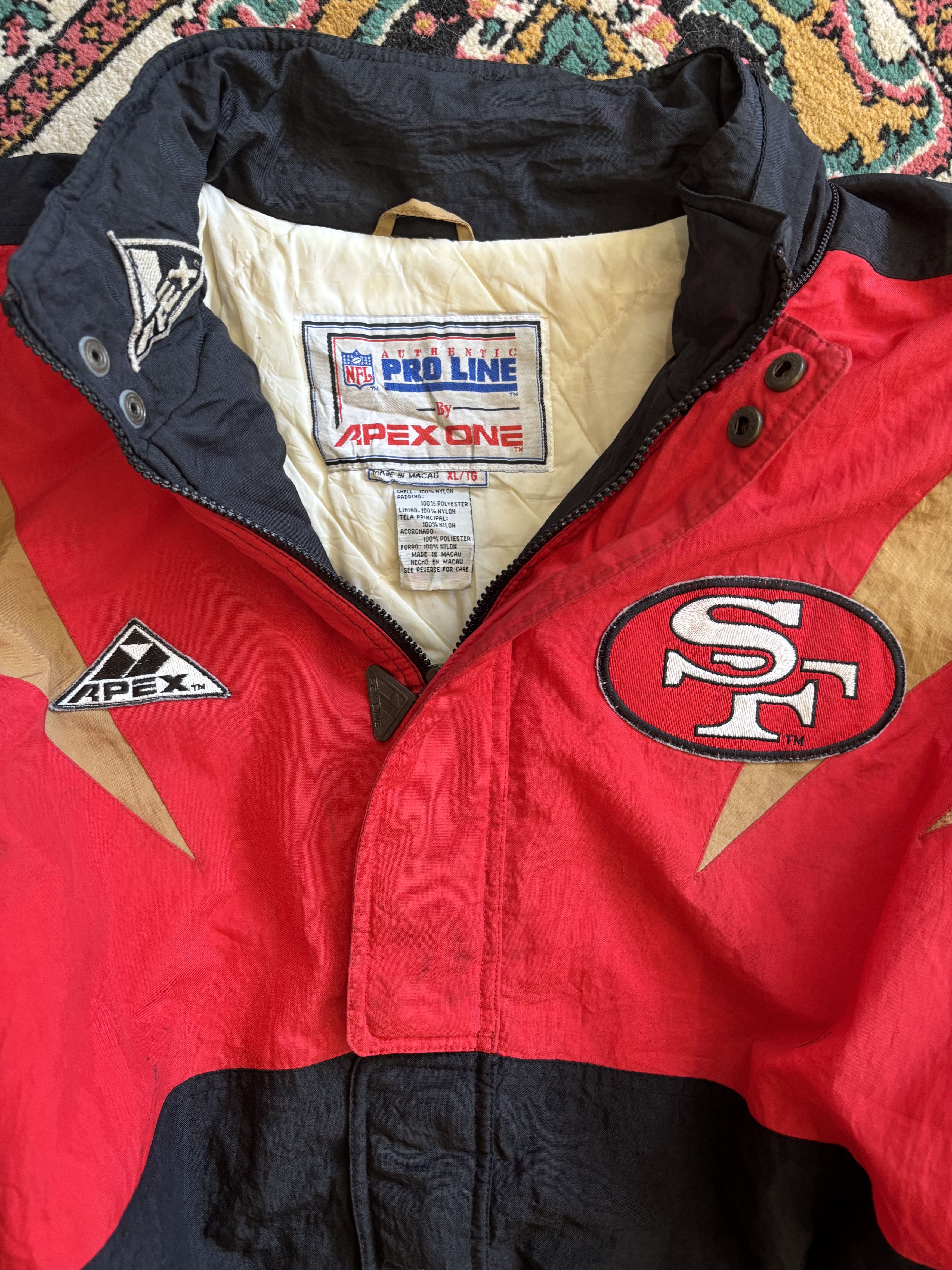 Apex One × Pro Line Vintage San Francisco 49ers NFL Windbreaker Jacket Size US XL / EU 56 / 4 - 6 Thumbnail