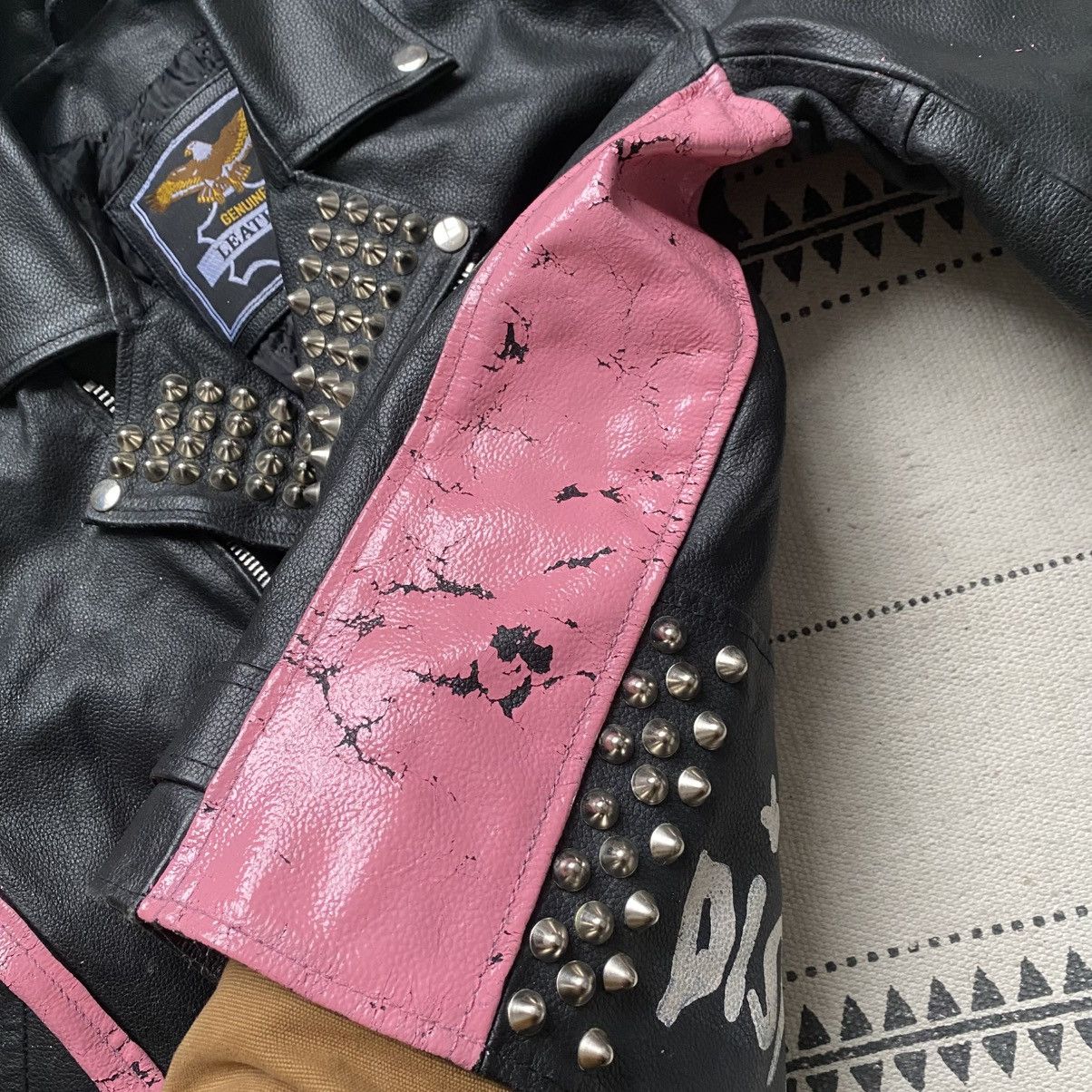 Genuine Leather Vintage 80s Heavy Punk Real Leather biker Jacket Sex Pistols Size S / US 4 / IT 40 - 7 Thumbnail