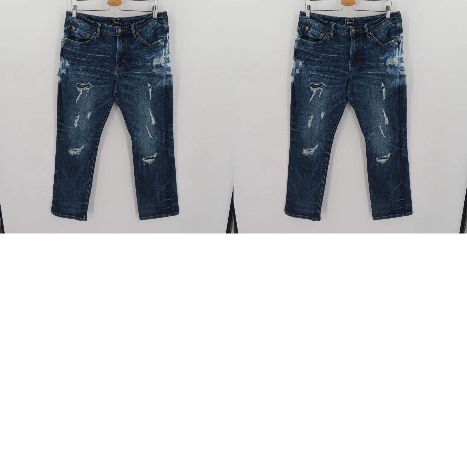 Vintage Rock Revival Remix Jeans Women 33 Straight Distressed Denim 5-Pocket Rock Style Boys? Size 24" / US 00 / IT 34 - 10 Thumbnail