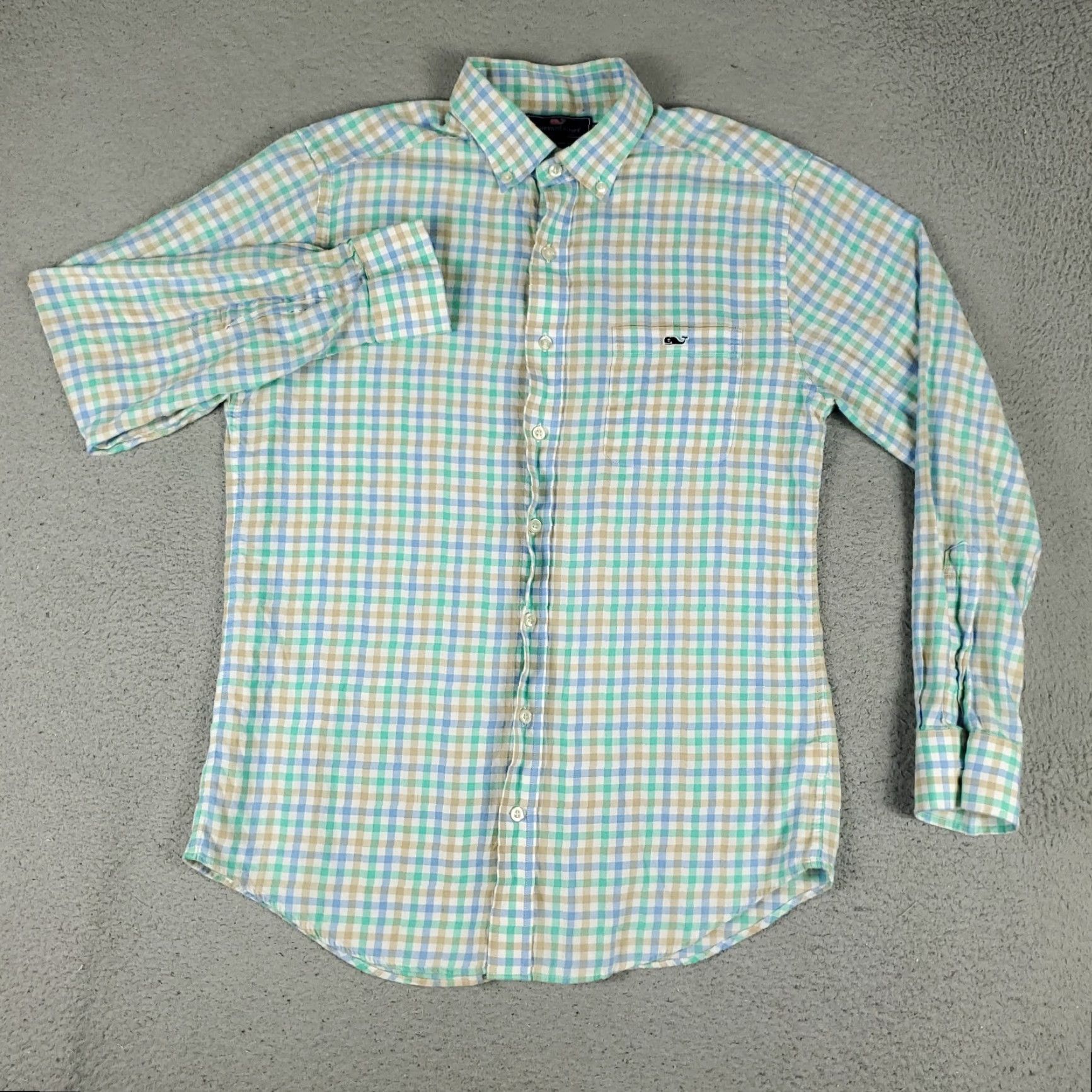 Vineyard Vines VINTAGE Vineyard Vines Men's Shirt Medium Blue Plaid Button Up Long Sleeve Casual Officewear Size US M / EU 48-50 / 2 - 2 Thumbnail
