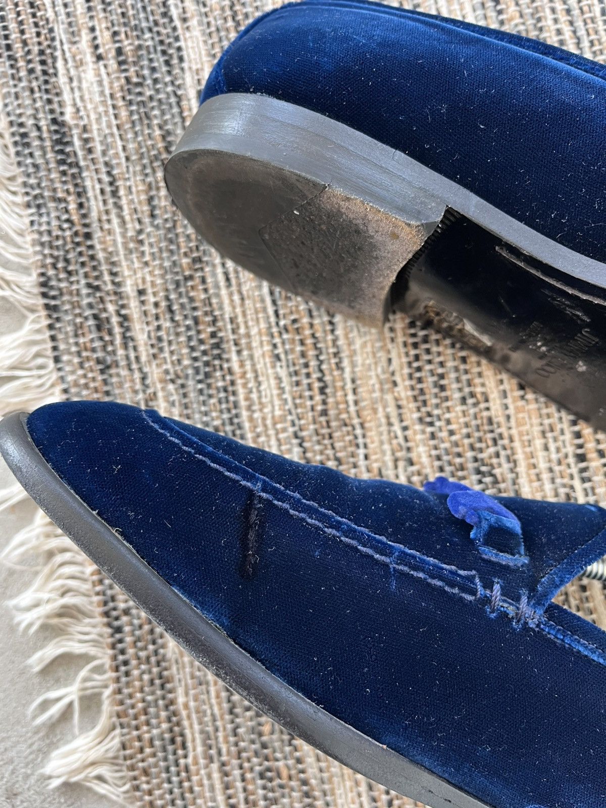 Jimmy Choo Jimmy Choo Loafers Slip-ons Velvet Blue Luxury Y2K Designer Size US 9 / EU 42 - 9 Thumbnail