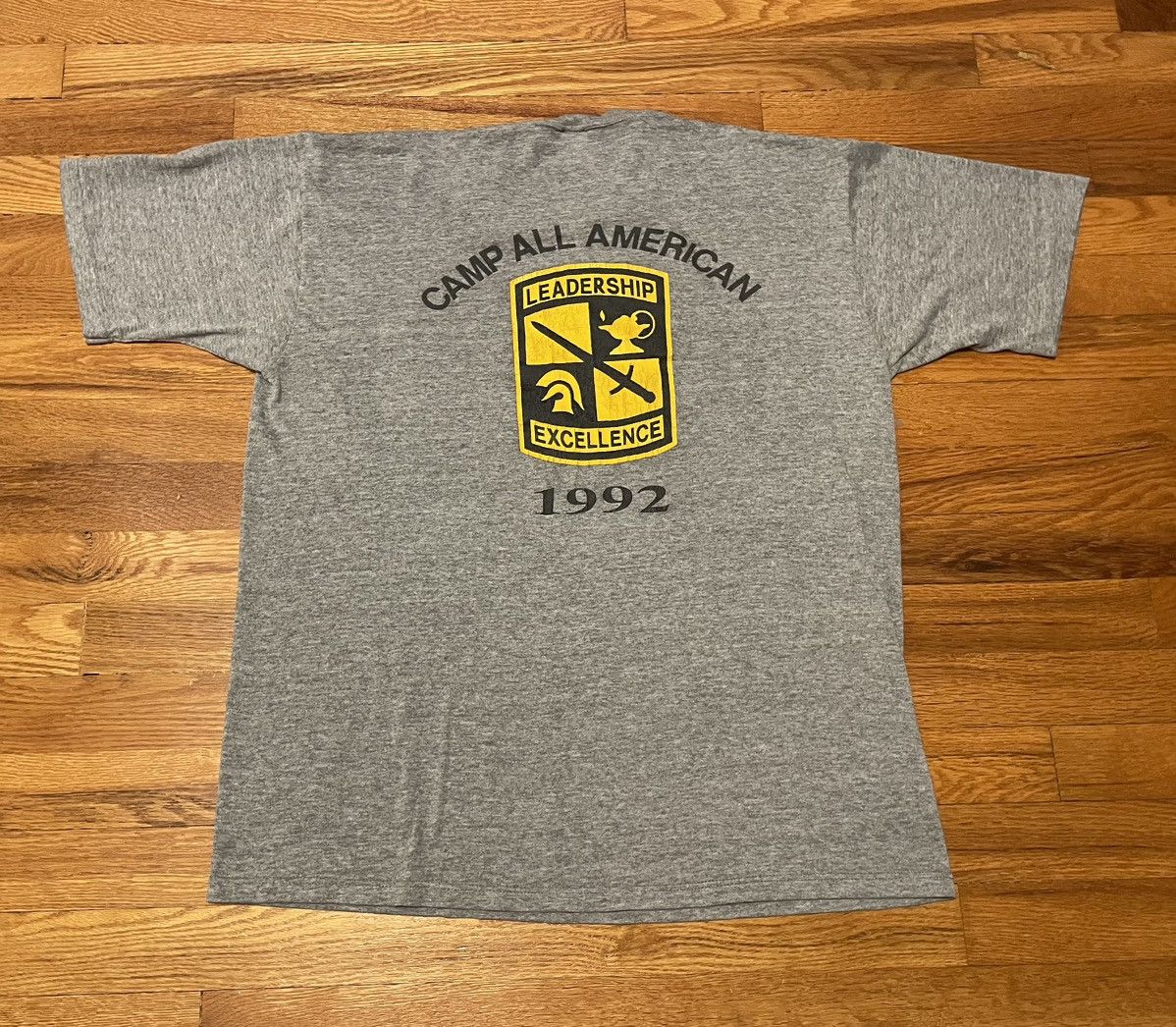 Jerzees × Vintage Vtg 90s Special Forces Camp All American Military T Shirt Size US XL / EU 56 / 4 - 2 Thumbnail