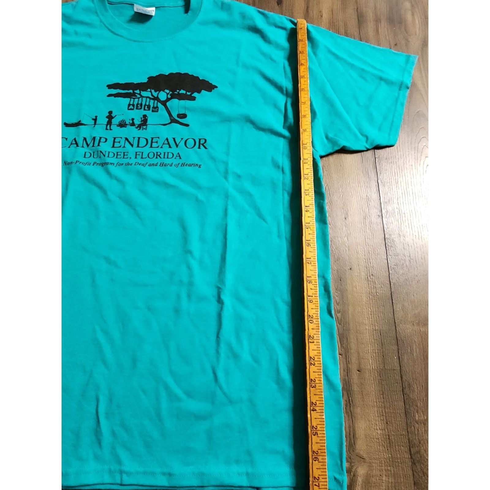 Jerzees Mens XL ASL Sign Language Camp Endeavor Double Sided T Shirt Dundee FL Size US XL / EU 56 / 4 - 5 Thumbnail