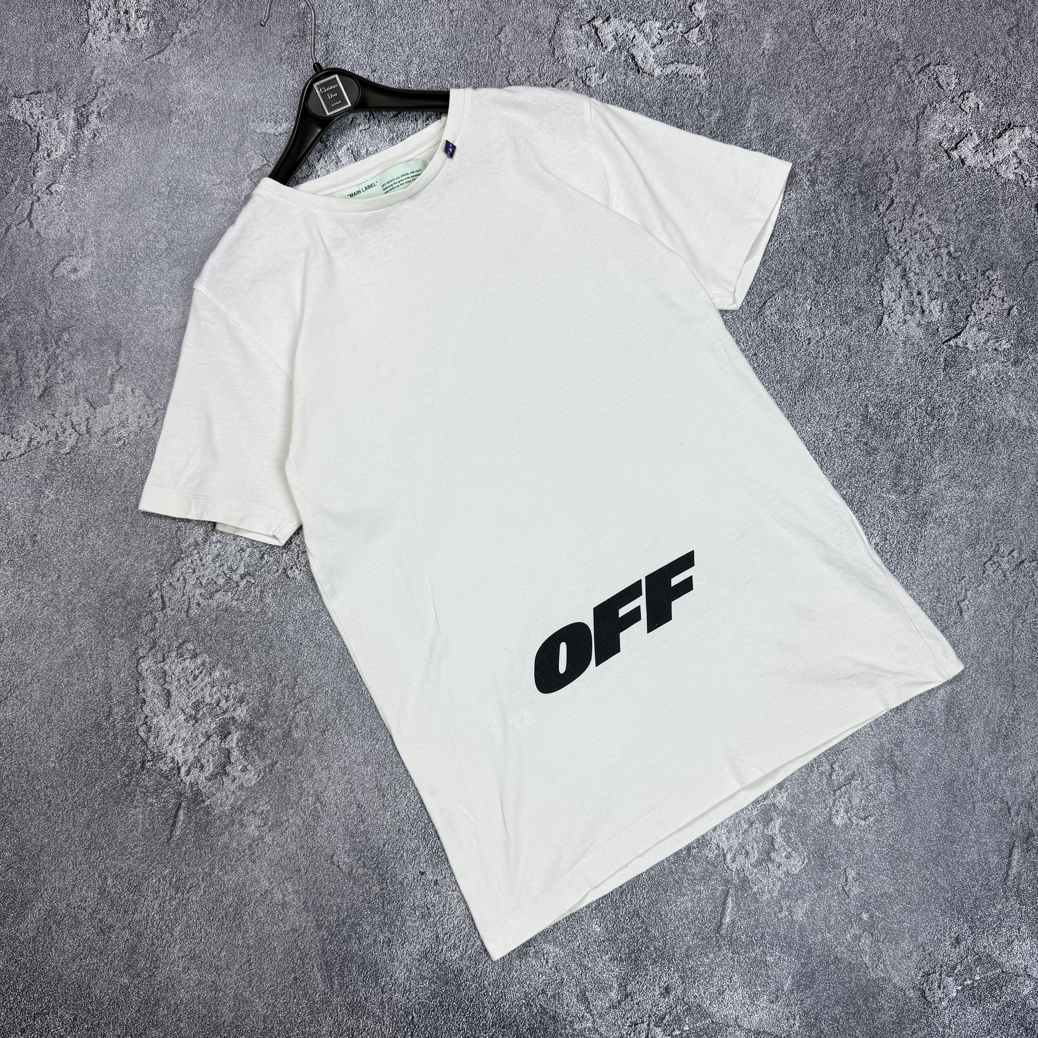 Off White Small Spell Out White Tee Virgil Abloh