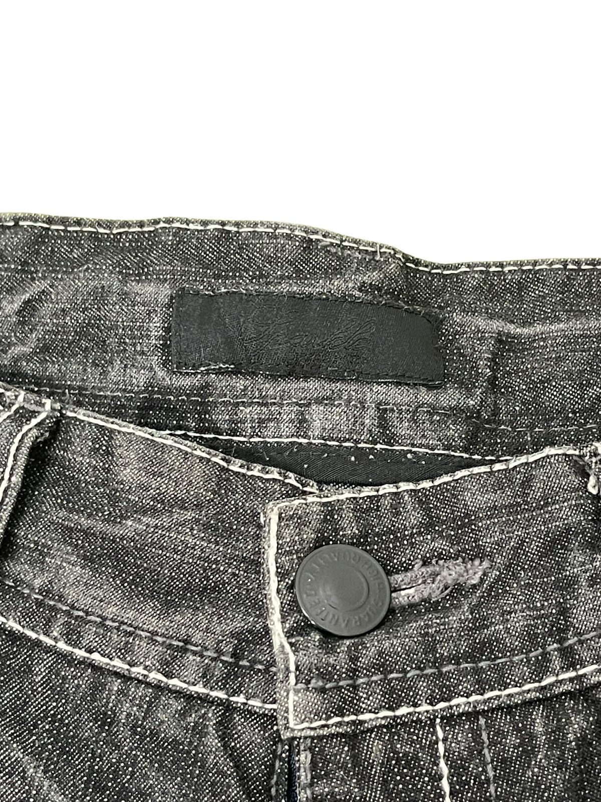 Japanese Brand Flare Jeans Sparkle Patchwork Low Rise Boot Cut 1🟦3 Size US 29 - 10 Thumbnail
