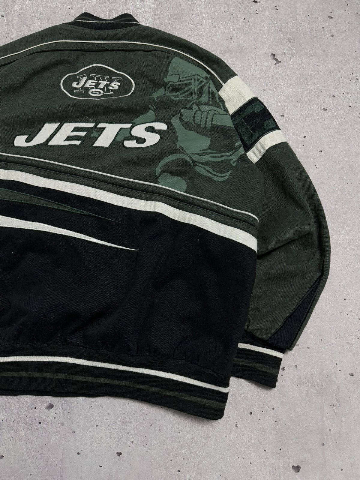 NFL Vintage New York Jets NFL Bomber Jacket 90s Size US XXL / EU 58 / 5 - 10 Thumbnail