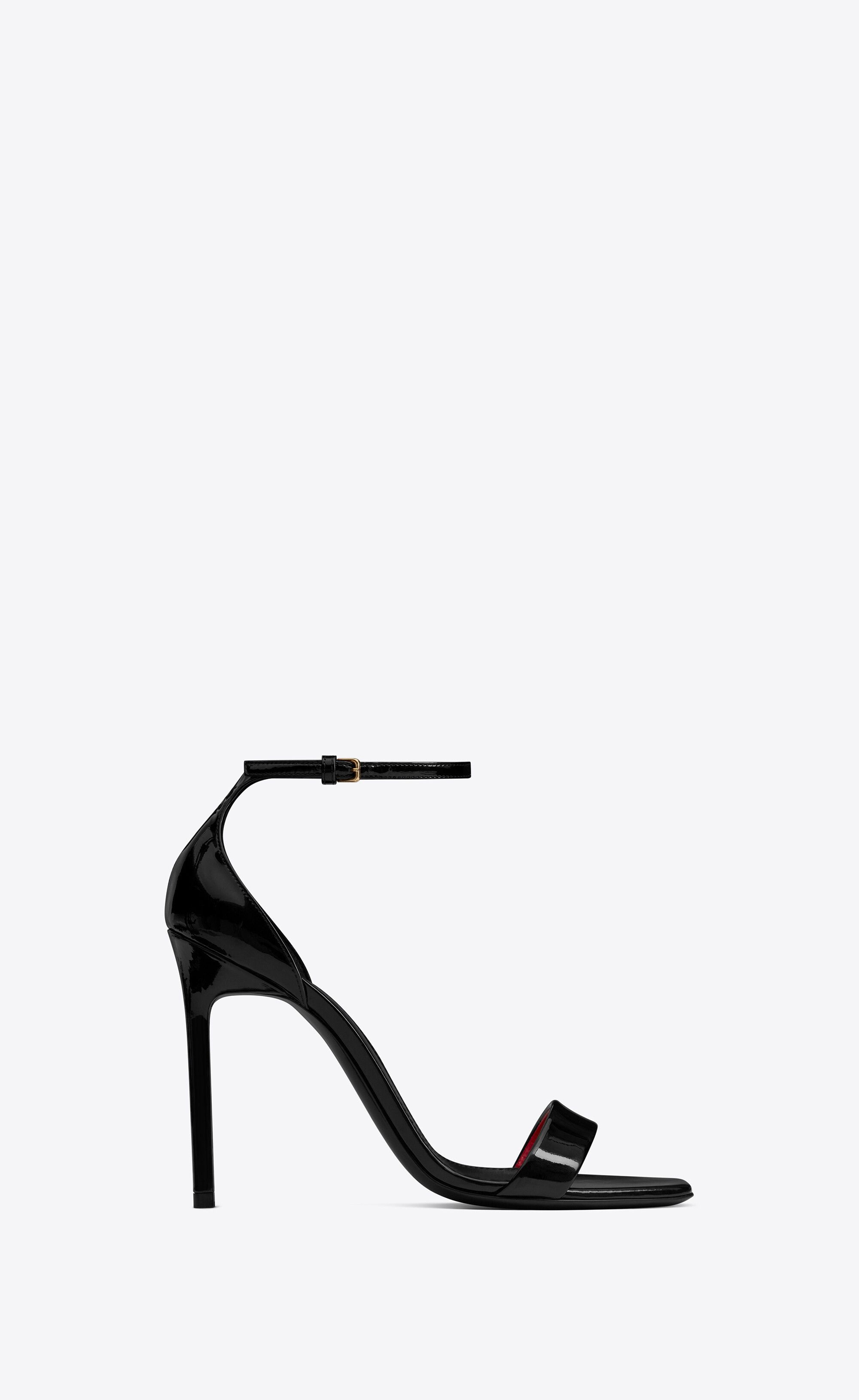 Saint Laurent Paris oc11z1125 Amber Sandals in Patent Leather in Black Size US 6.5 / IT 36.5 - 2 Thumbnail