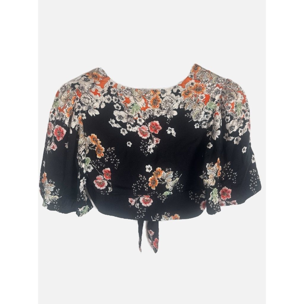 Free People Free People Floral Tie-Front Crop Top Size 0 Size XS / US 0-2 / IT 36-38 - 3 Thumbnail