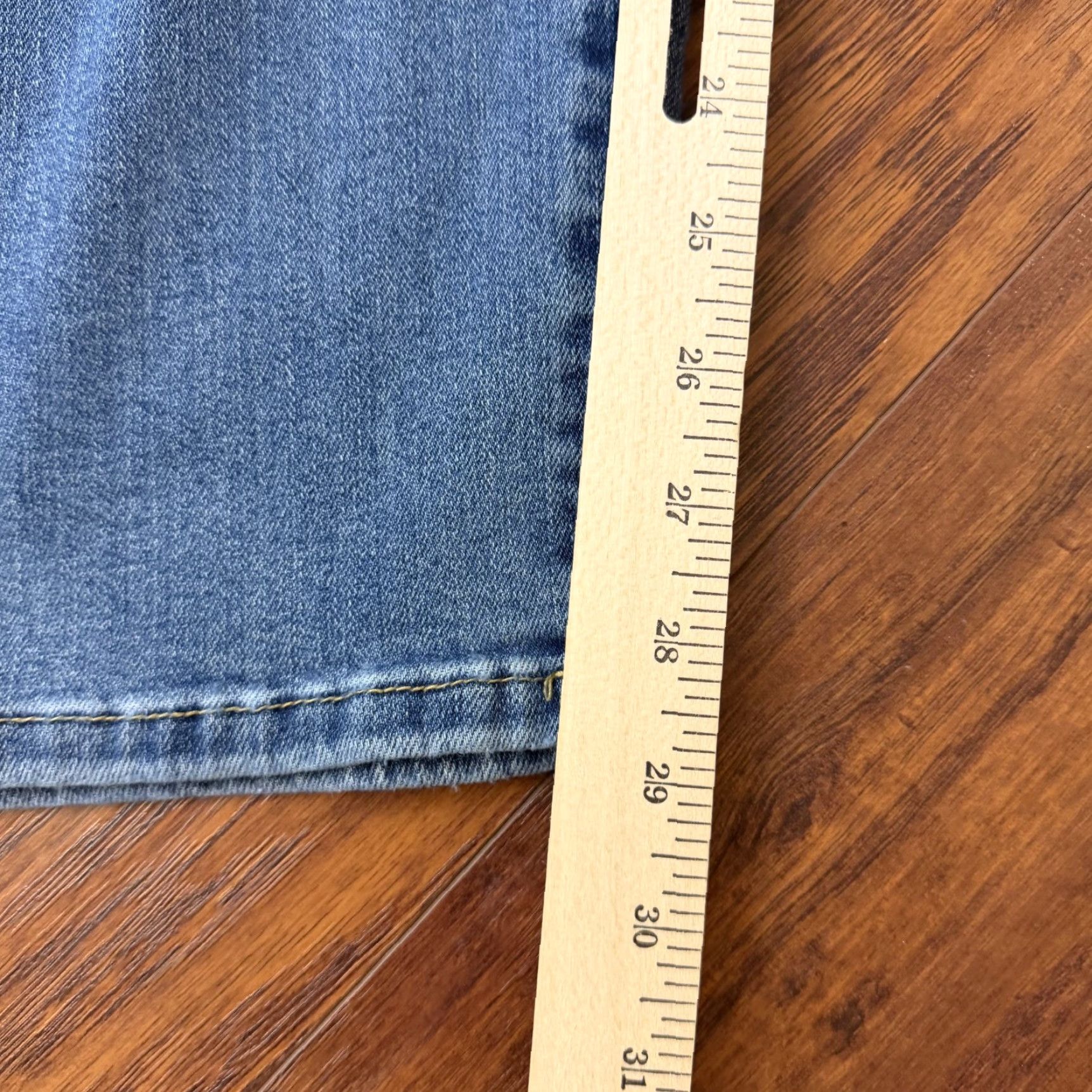 Denime Judy Jeans Womens 14W Boyfriend Relaxed Medium Wash Denim JB88404 29x29 Jeans Slim Distressed Stretch Blue Size 36" / US 14 / IT 50 - 7 Thumbnail