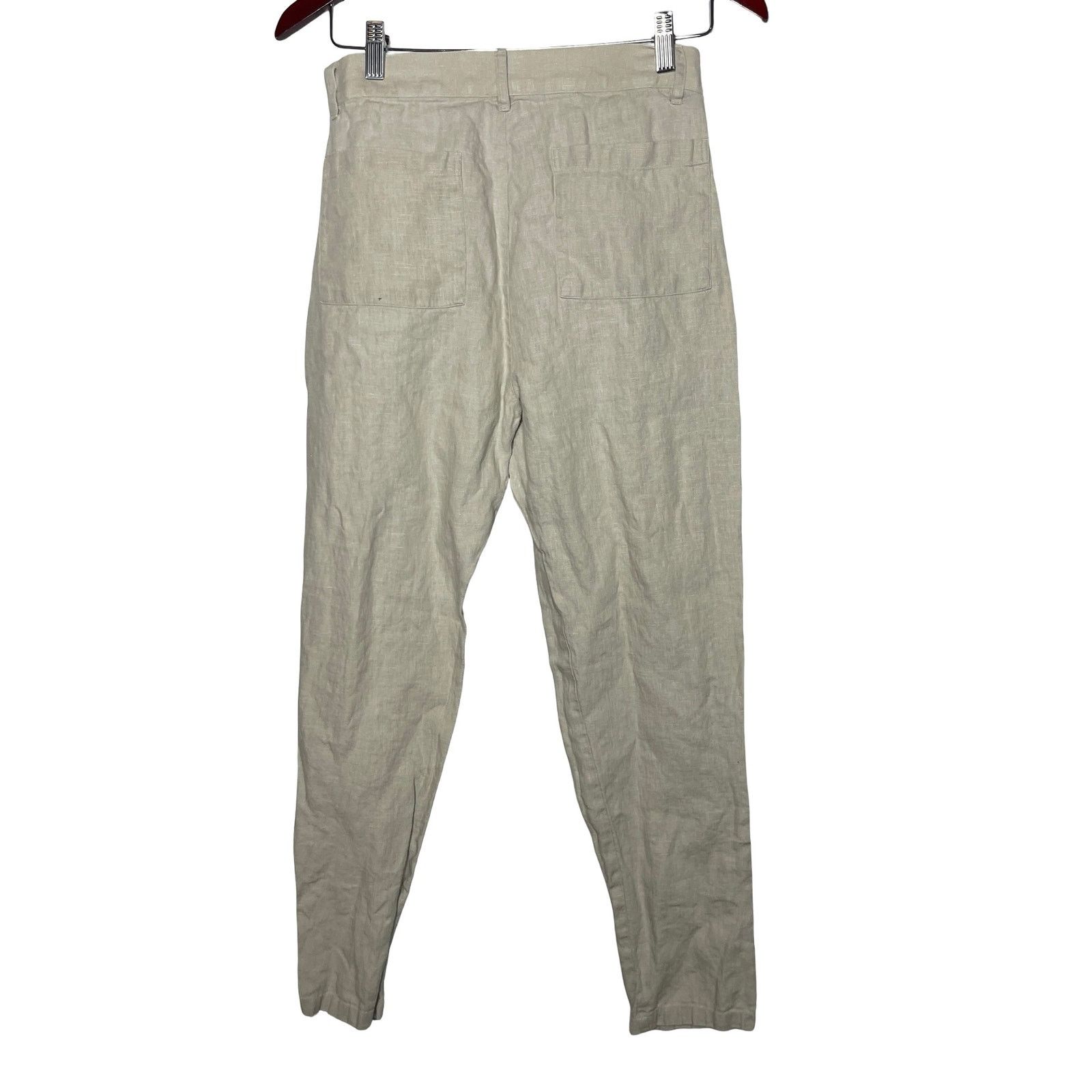 Alex Crane Alex Crane light beige 100% linen straight leg pants 30x28 Size US 30 / EU 46 - 3 Thumbnail