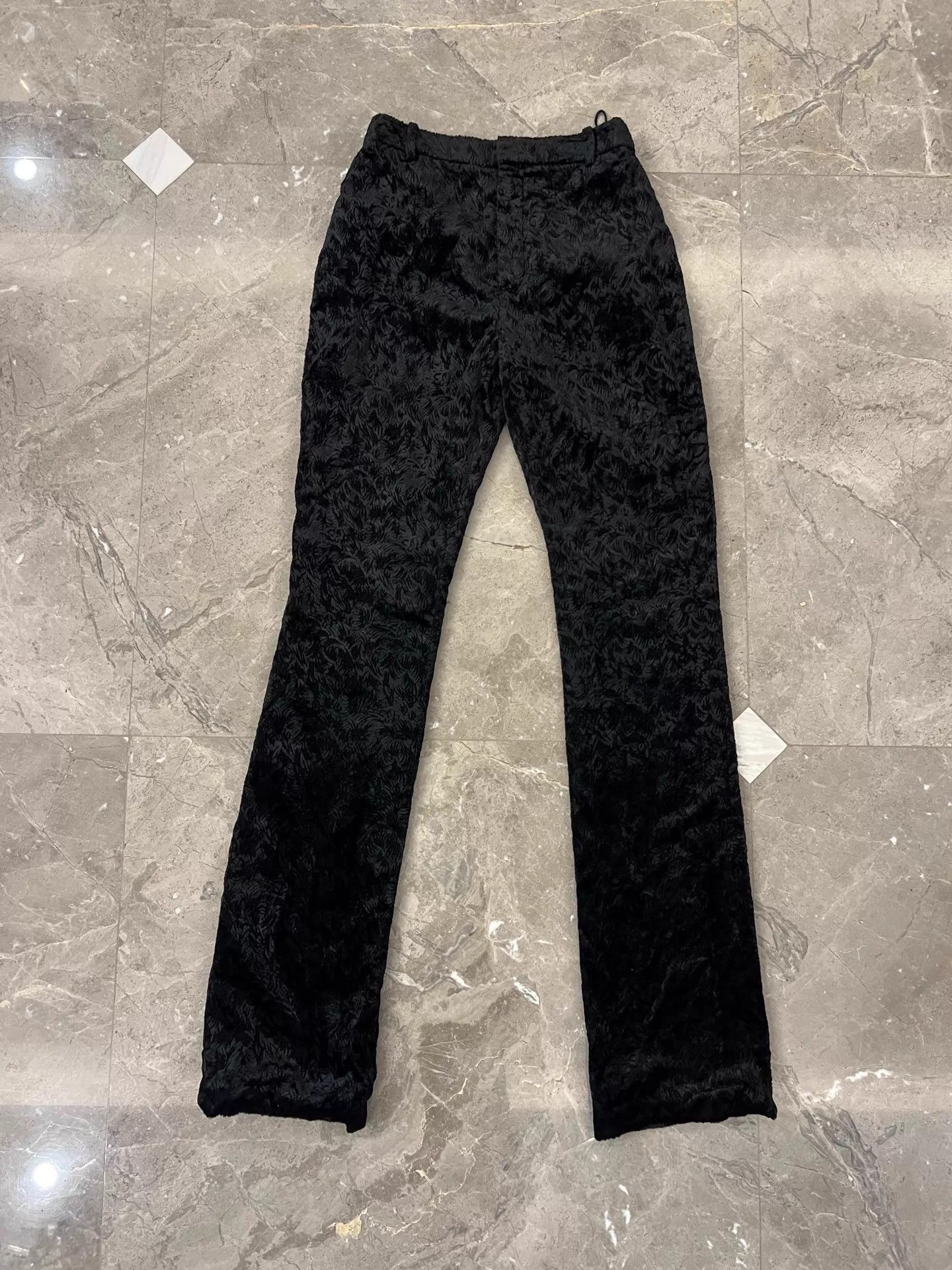 Saint Laurent Paris SLP Velvet Leopard Jacquard Bootcut Trousers F34 Size 25" / US 0 / IT 36 - 1 Thumbnail