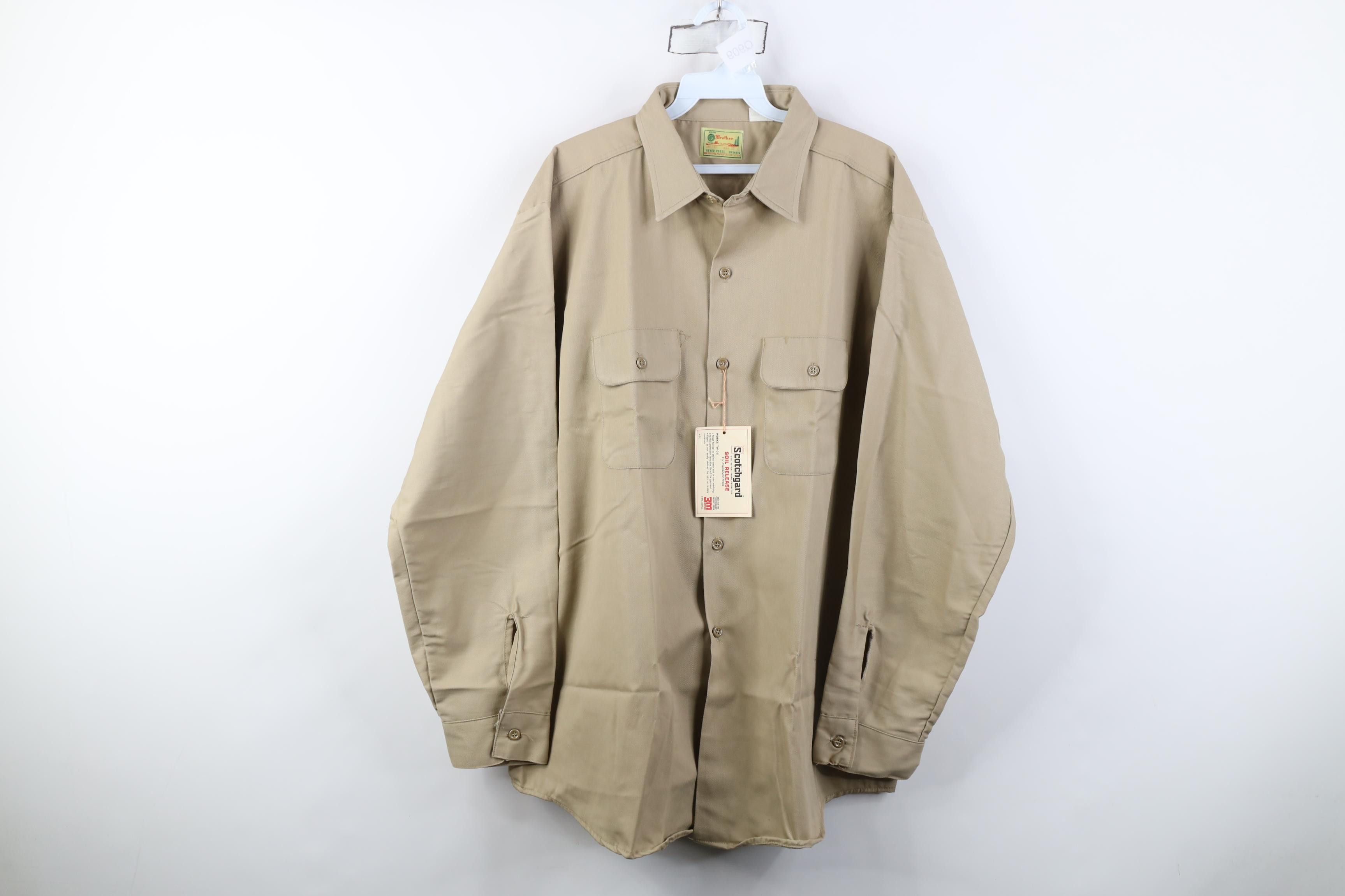 FiveBrother Deadstock Vintage 50s Five Brother Twill Work Button Shirt Size US L / EU 52-54 / 3 - 1 Thumbnail