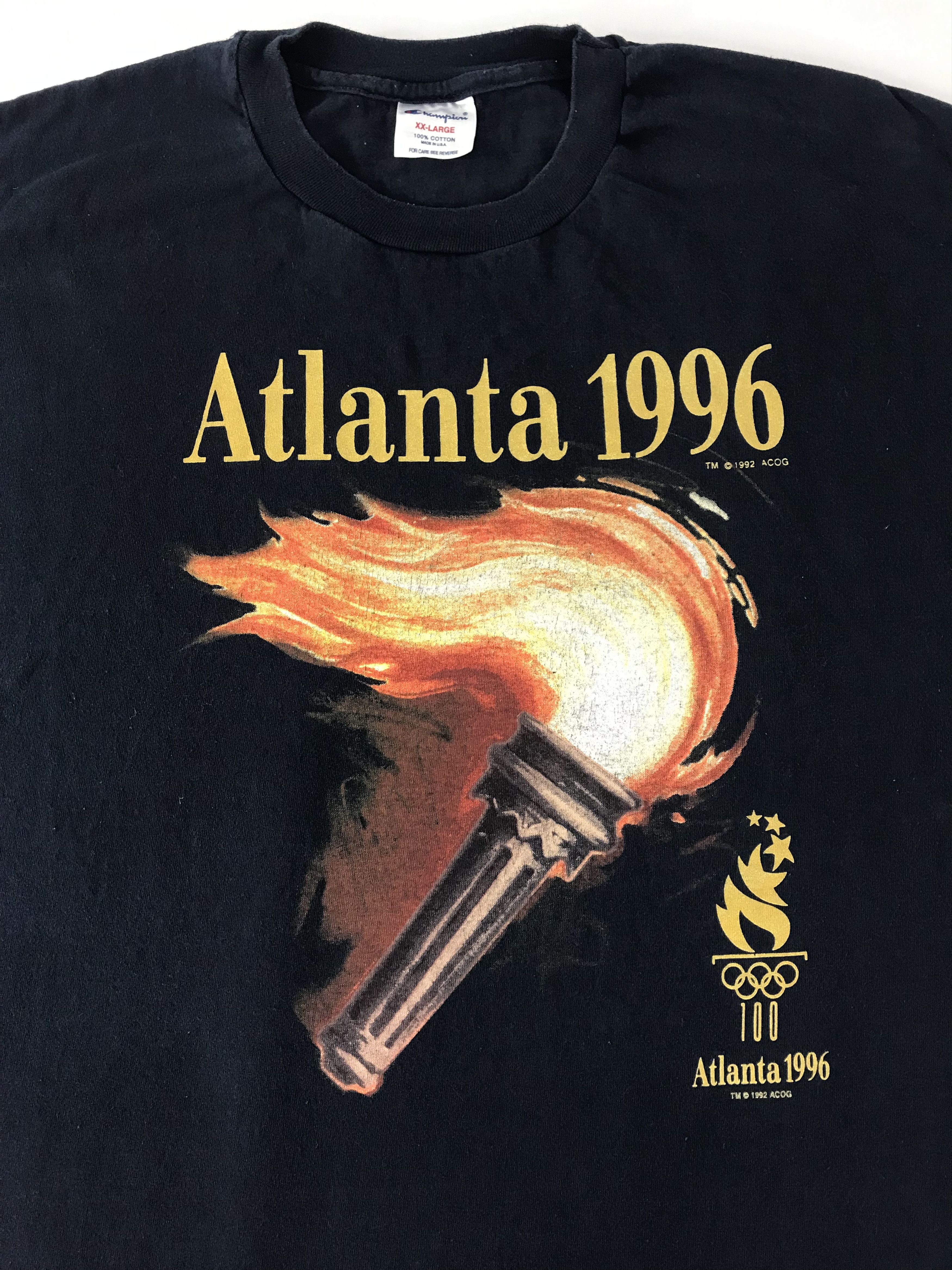 Champion × USA Olympics × Vintage 90s Champion Olympic Atlanta 1996 Printed Tee Size US XL / EU 56 / 4 - 3 Thumbnail