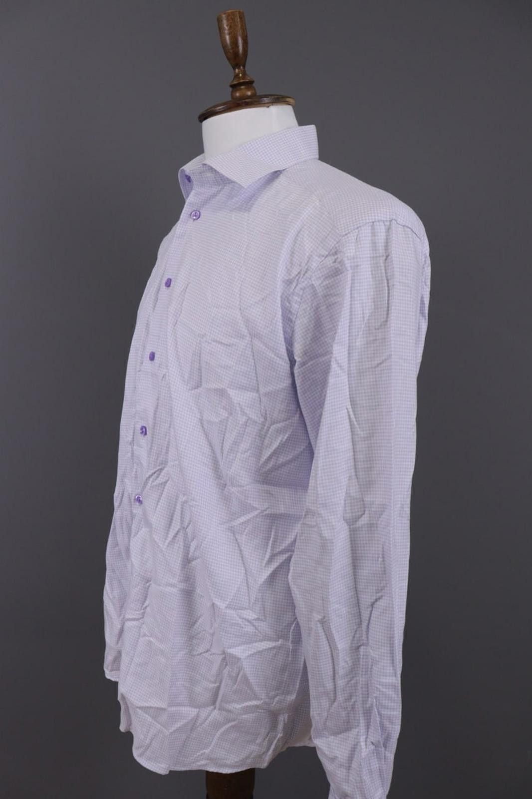 Eton Eton Contemporary Fit BLue Check Twill Shirt Sz 43 / 17 Size US M / EU 48-50 / 2 - 5 Thumbnail