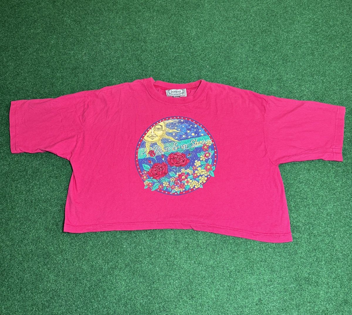 Vintage Vintage 90s Astrological Sun Moon Stars One Size Crop Top Size ONE SIZE - 1 Thumbnail