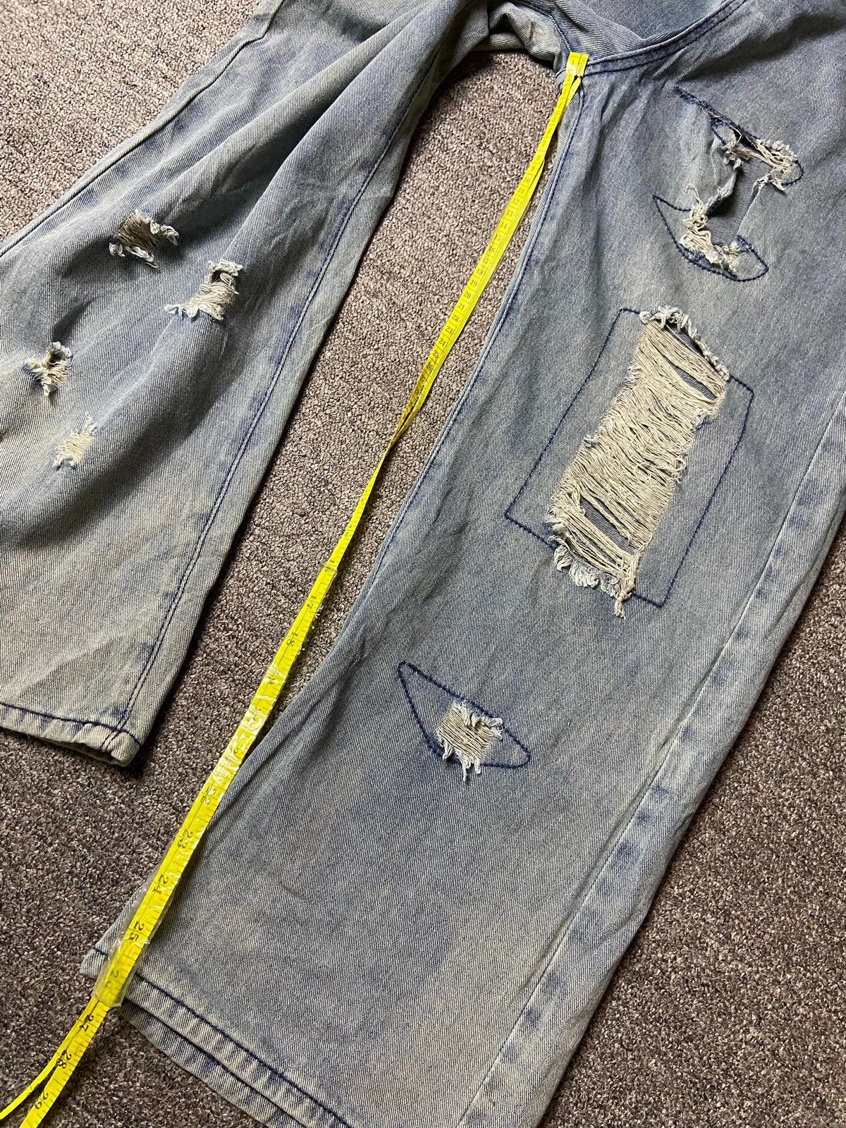 Japanese Brand × Vintage Japanese Brand Baggy Distressed Denim Ripped Jeans (123) Size US 27 - 5 Thumbnail
