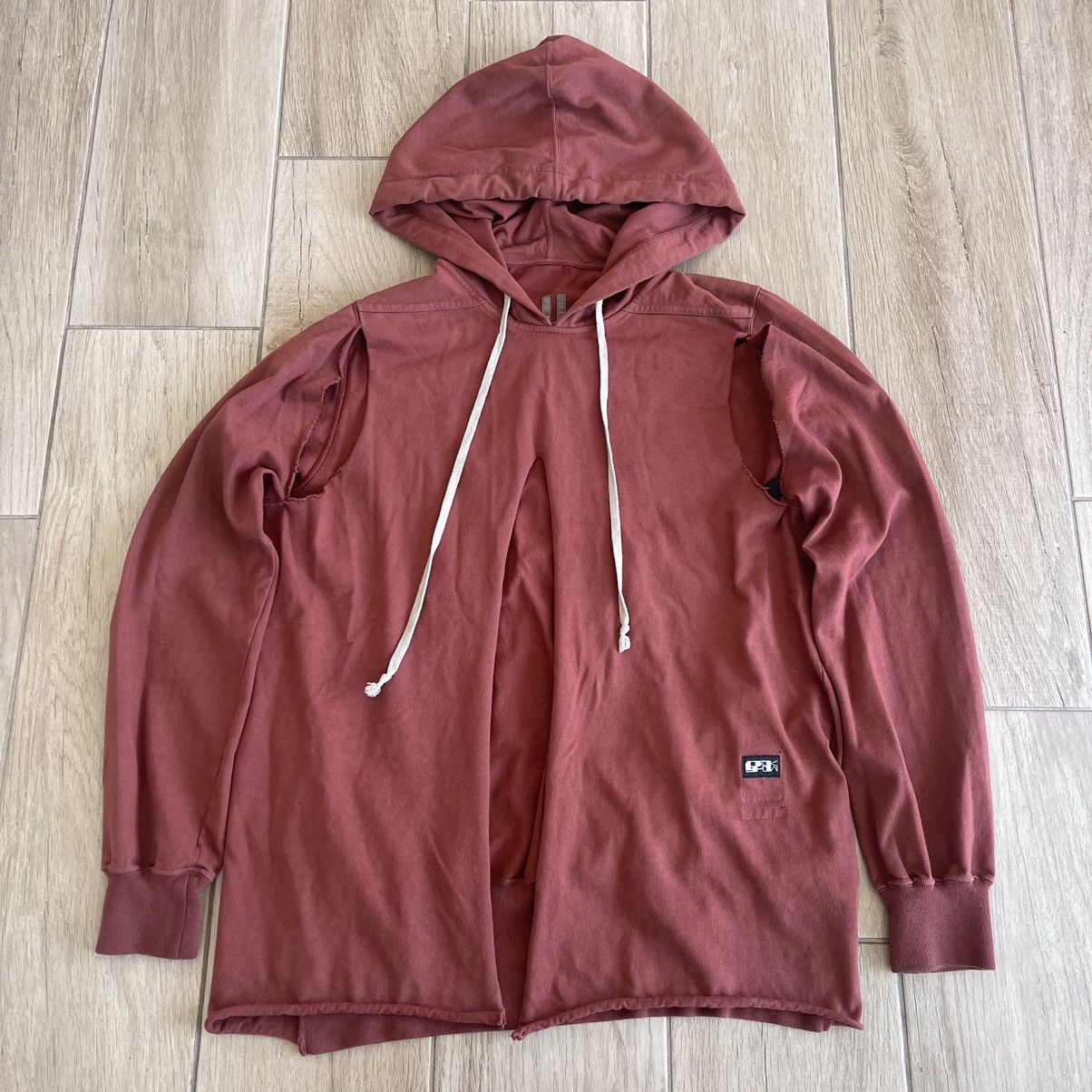 Rick Owens Drkshdw SS21 Split Cutout Hoodie Sweatshirt Size US S / EU 44-46 / 1 - 1 Thumbnail