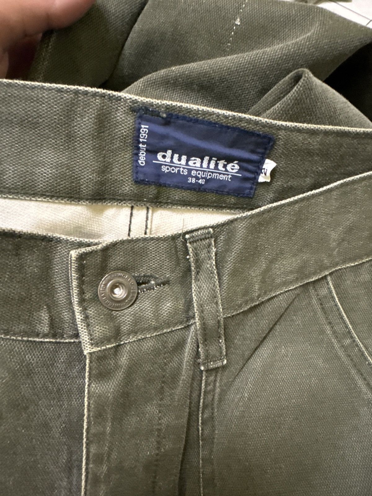 Japanese Brand × Le Grande Bleu (L.G.B.) Vintage Flare Dualite Baker Pants Army Wide leg Style Size US 29 - 14 Thumbnail