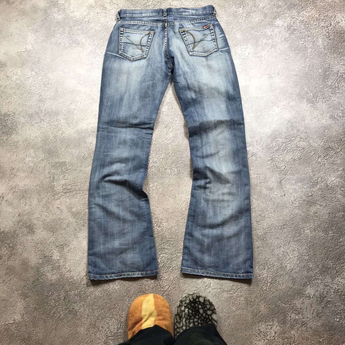 Vintage Vintage Y2K Baggy Flared Distressed Jeans Grunge Skate 27 Size 27" / US 4 / IT 40 - 4 Thumbnail