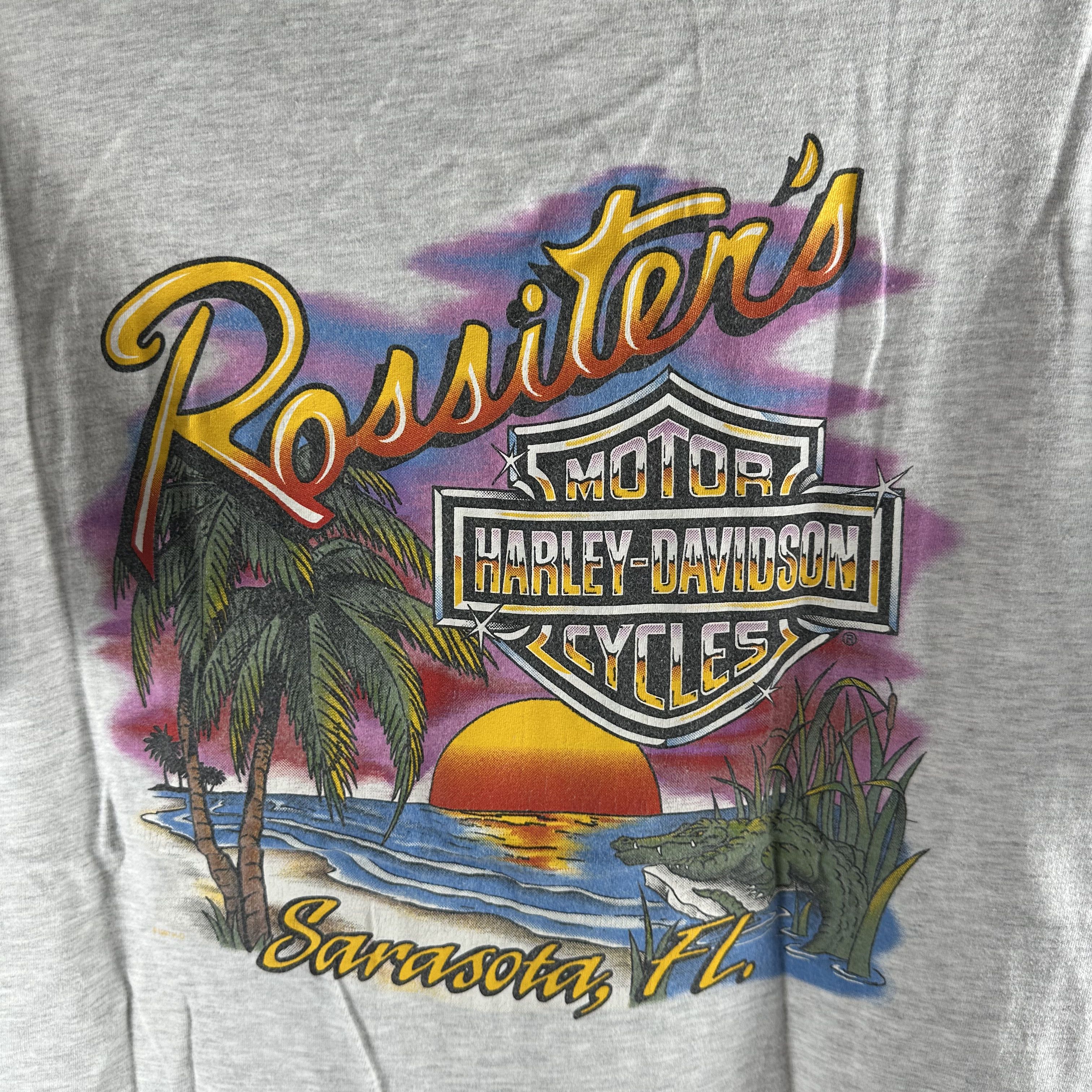 Vintage ​1997 Rossitter's Harley Davidson Motorcycles Eagle Tee Size US XL / EU 56 / 4 - 5 Thumbnail